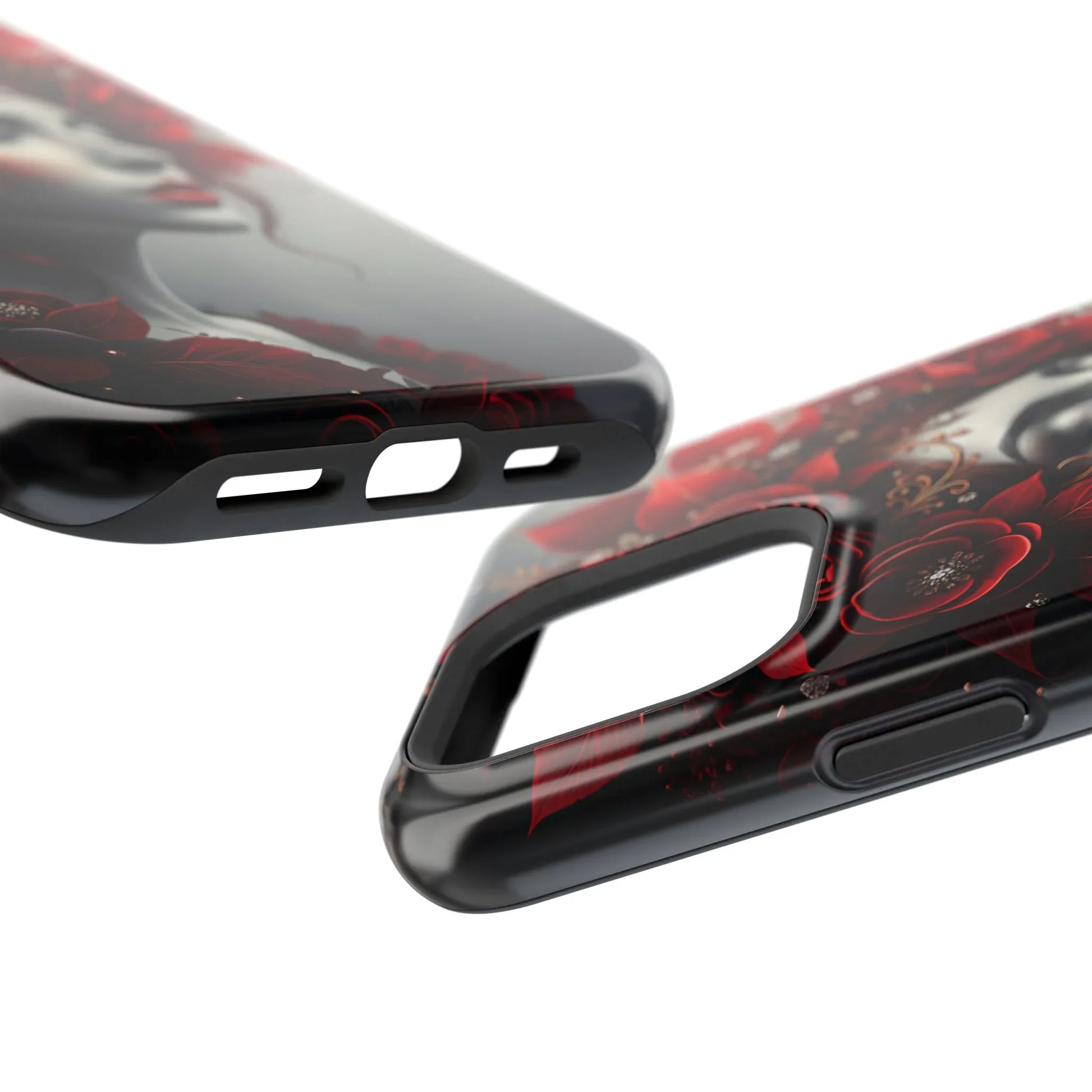 Scarlet Bloom Portrait Phone Case for iPhone 13-17 - KARARMDESIGN