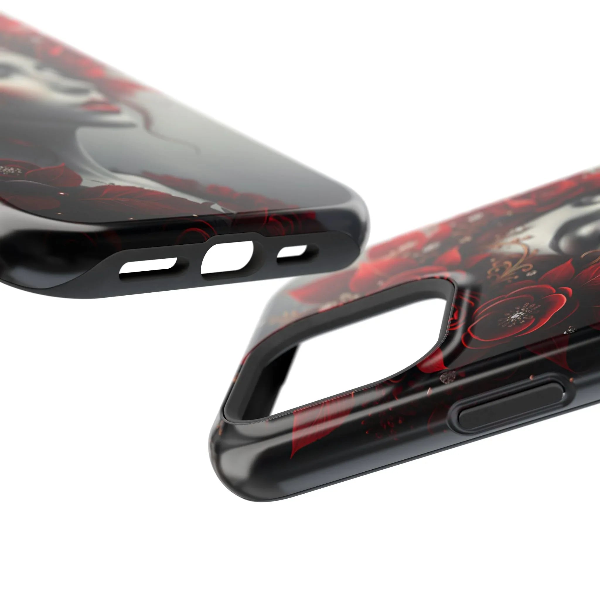 Scarlet Bloom Portrait Phone Case for iPhone 13-17 - KARARMDESIGN