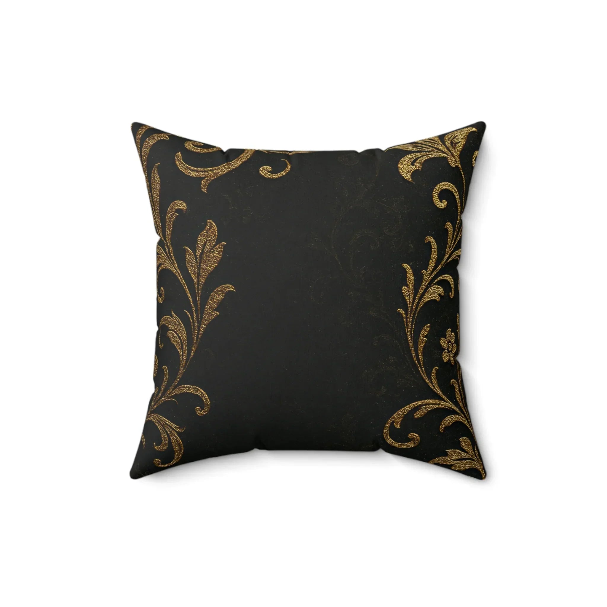 Midnight Bloom Faux Suede Square Pillow - KARARMDESIGN