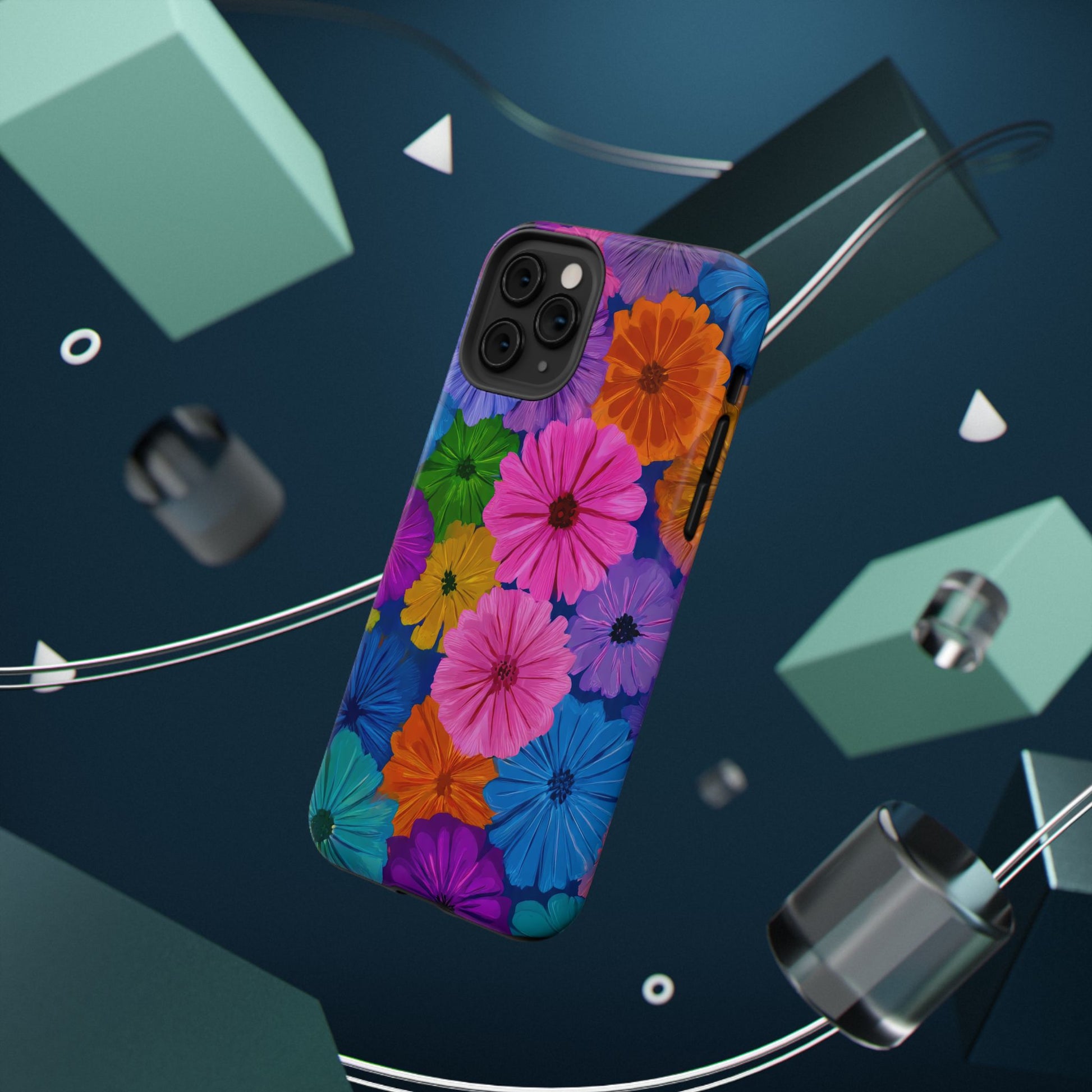 Bloom Pattern Phone Case for iPhone 11-17 and Galaxy S21-S22 Models - KARARMDESIGN