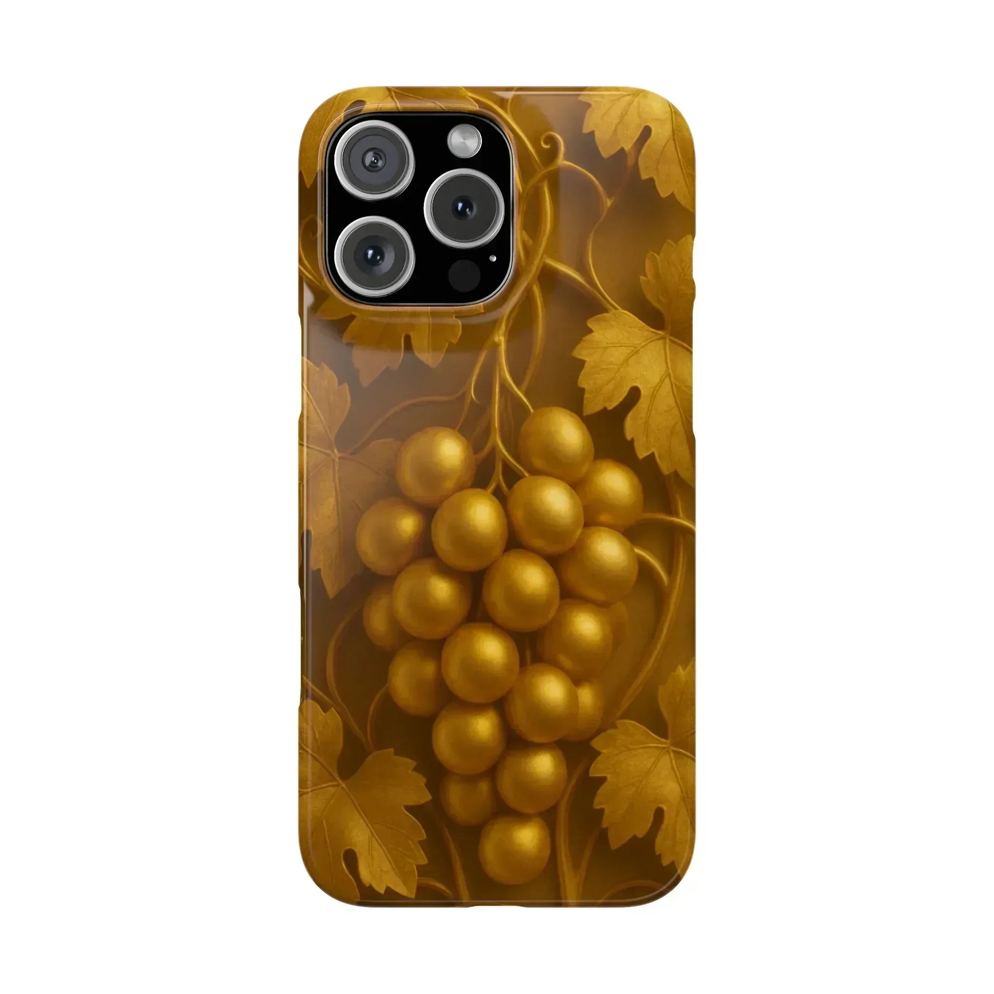 Golden Grapes Phone Case for iPhone 8–16 - KARARMDESIGN
