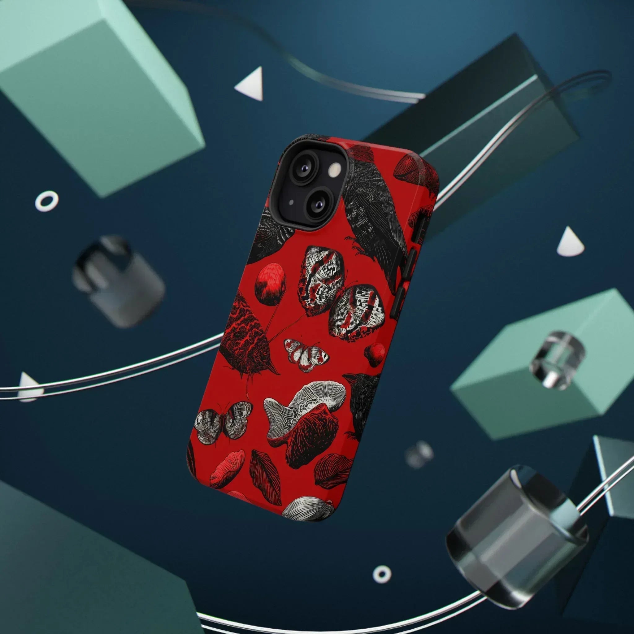 Crimson Wilderness Phone Case for iPhone 11-17 - KARARMDESIGN