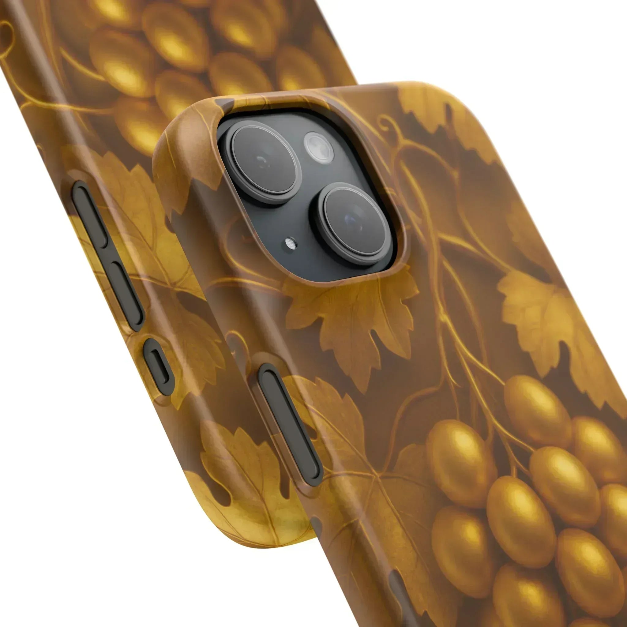 Golden Grapes Phone Case for iPhone 8–16 - KARARMDESIGN