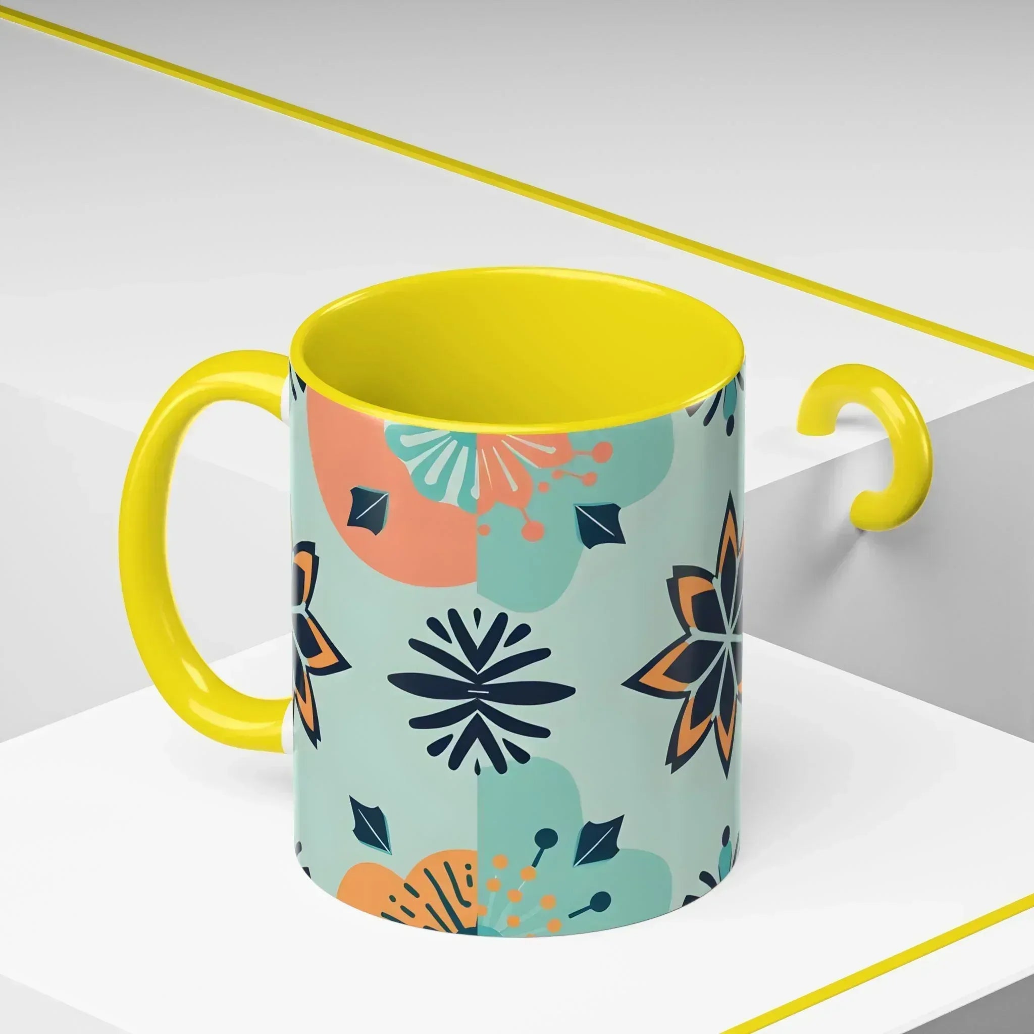 Floral Ornament Coffee Mug – 11oz - KARARMDESIGN