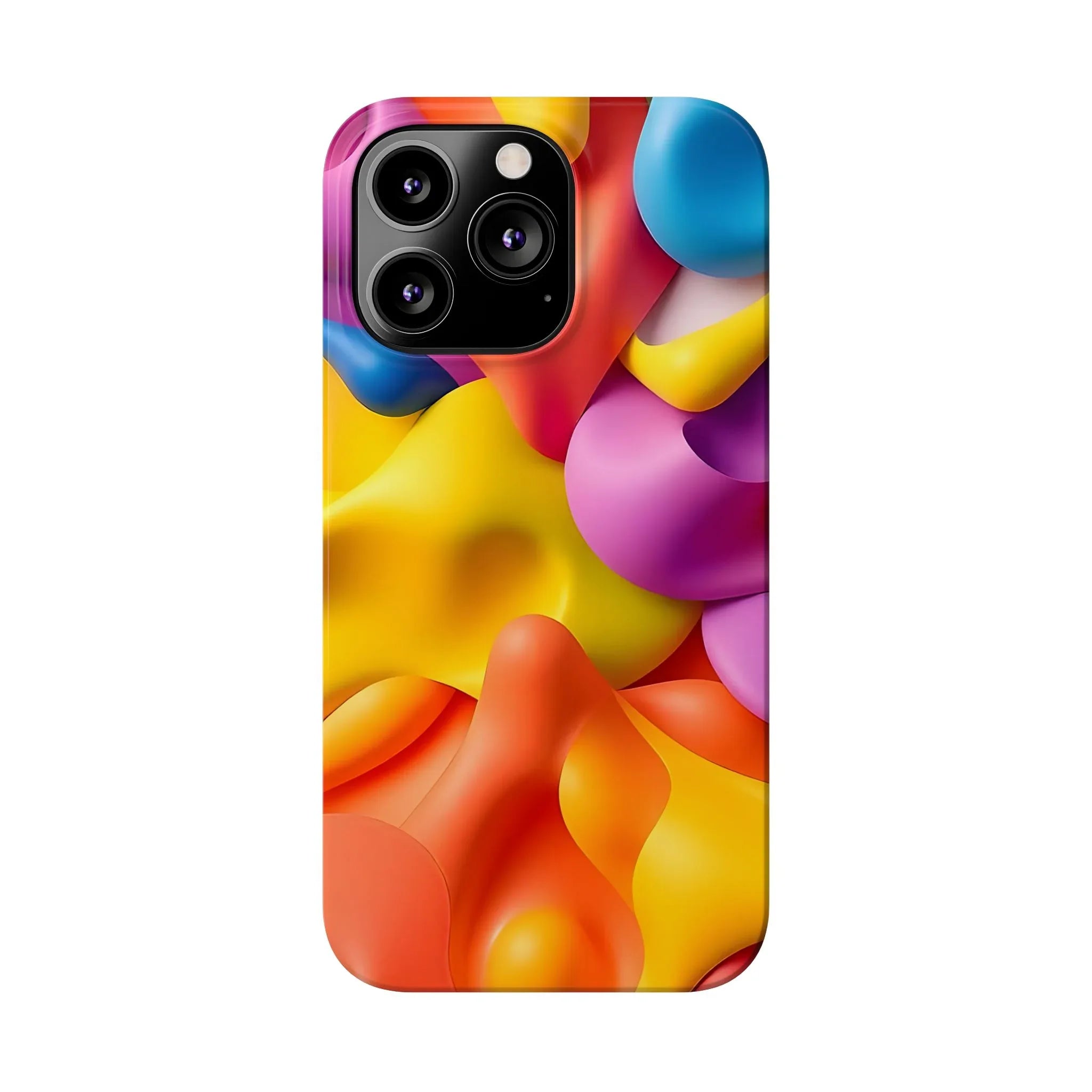 Vibrant Abstract Color Phone Case for iPhone 11-16 - KARARMDESIGN