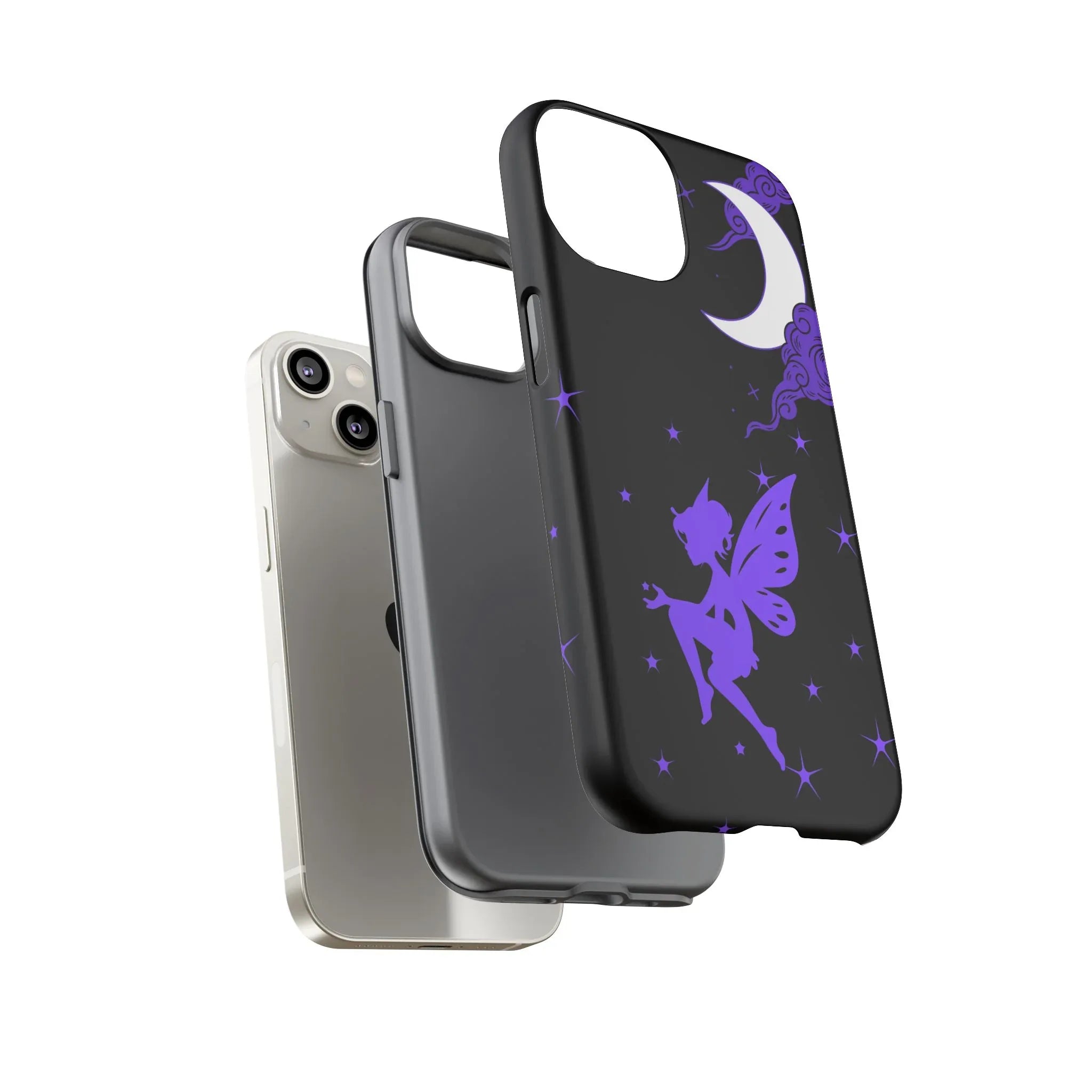 Moonlit Fairy Phone Case for iPhone 8-16 and Galaxy S10-S23 - KARARMDESIGN