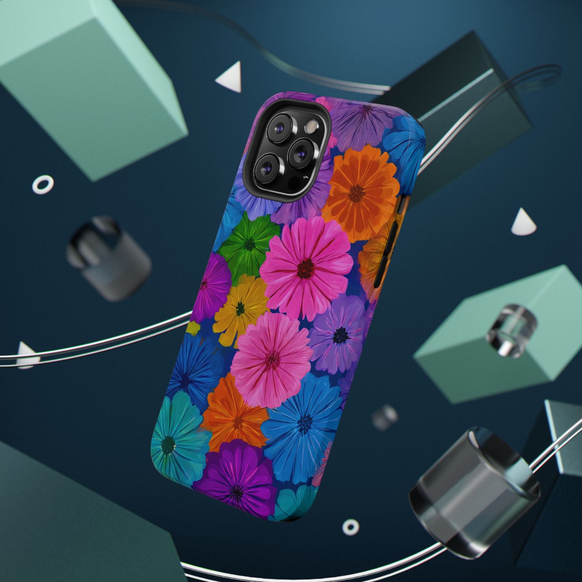 Bloom Pattern Phone Case for iPhone 11-17 and Galaxy S21-S22 Models - KARARMDESIGN