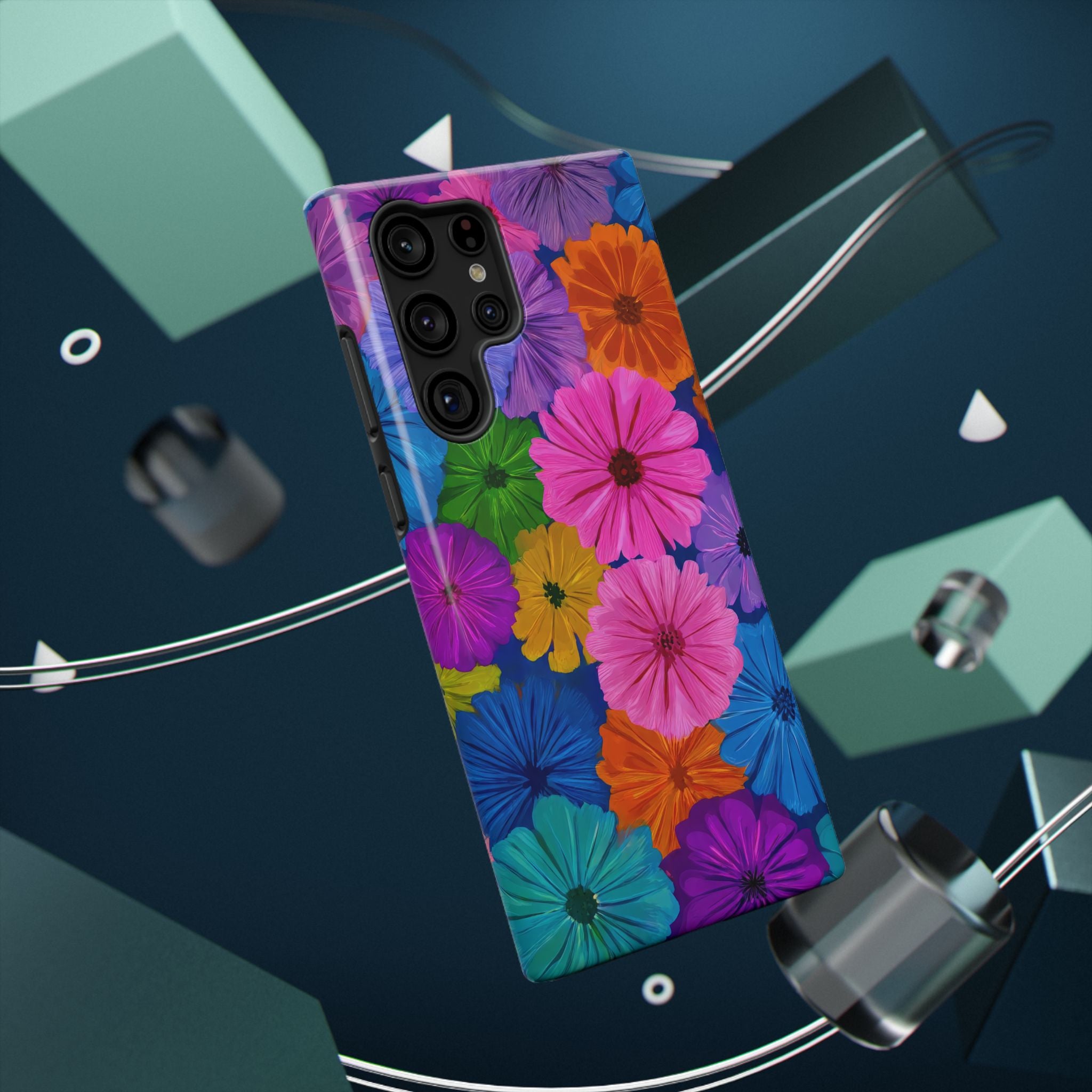 Bloom Pattern Phone Case for iPhone 11-17 and Galaxy S21-S22 Models - KARARMDESIGN