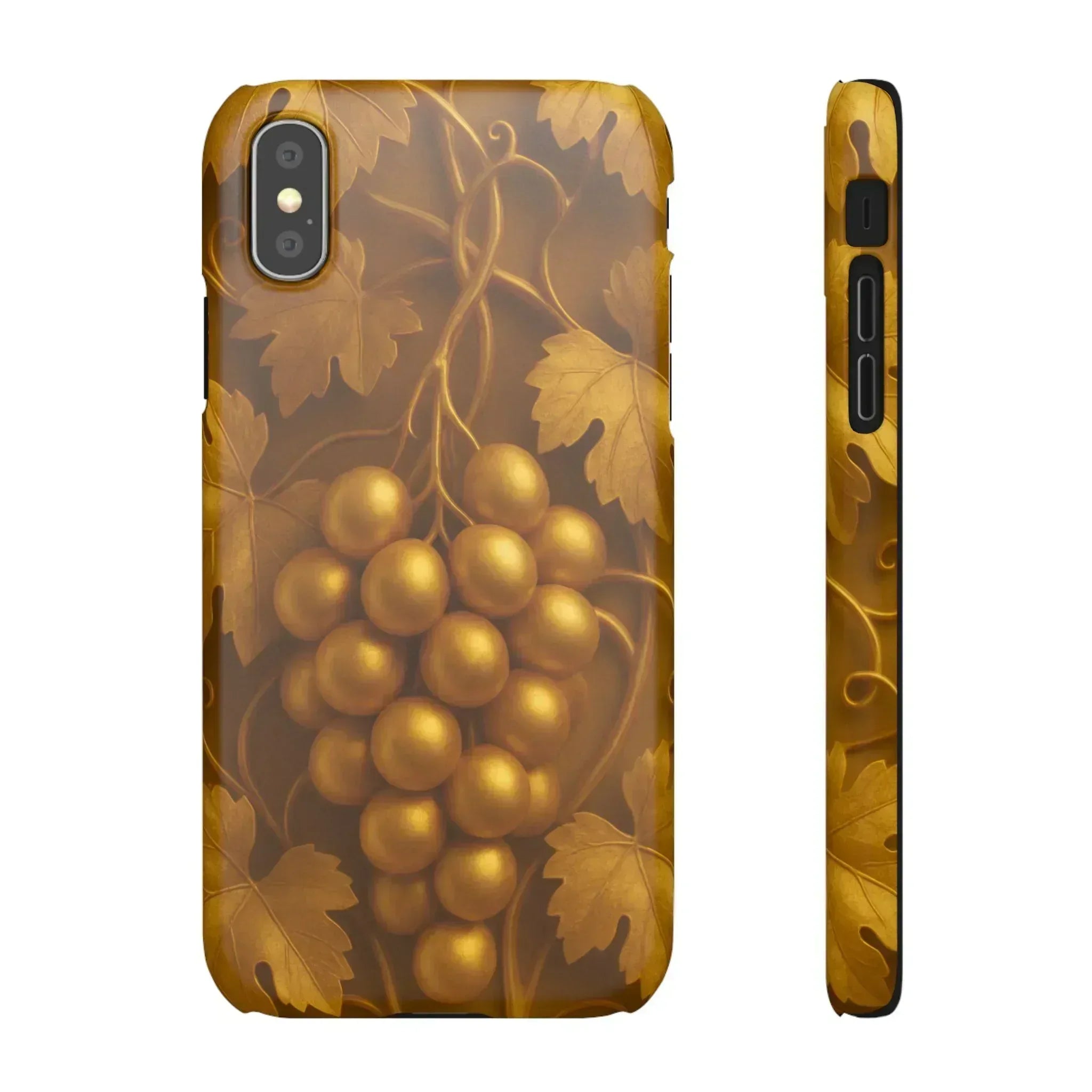 Golden Grapes Phone Case for iPhone 8–16 - KARARMDESIGN