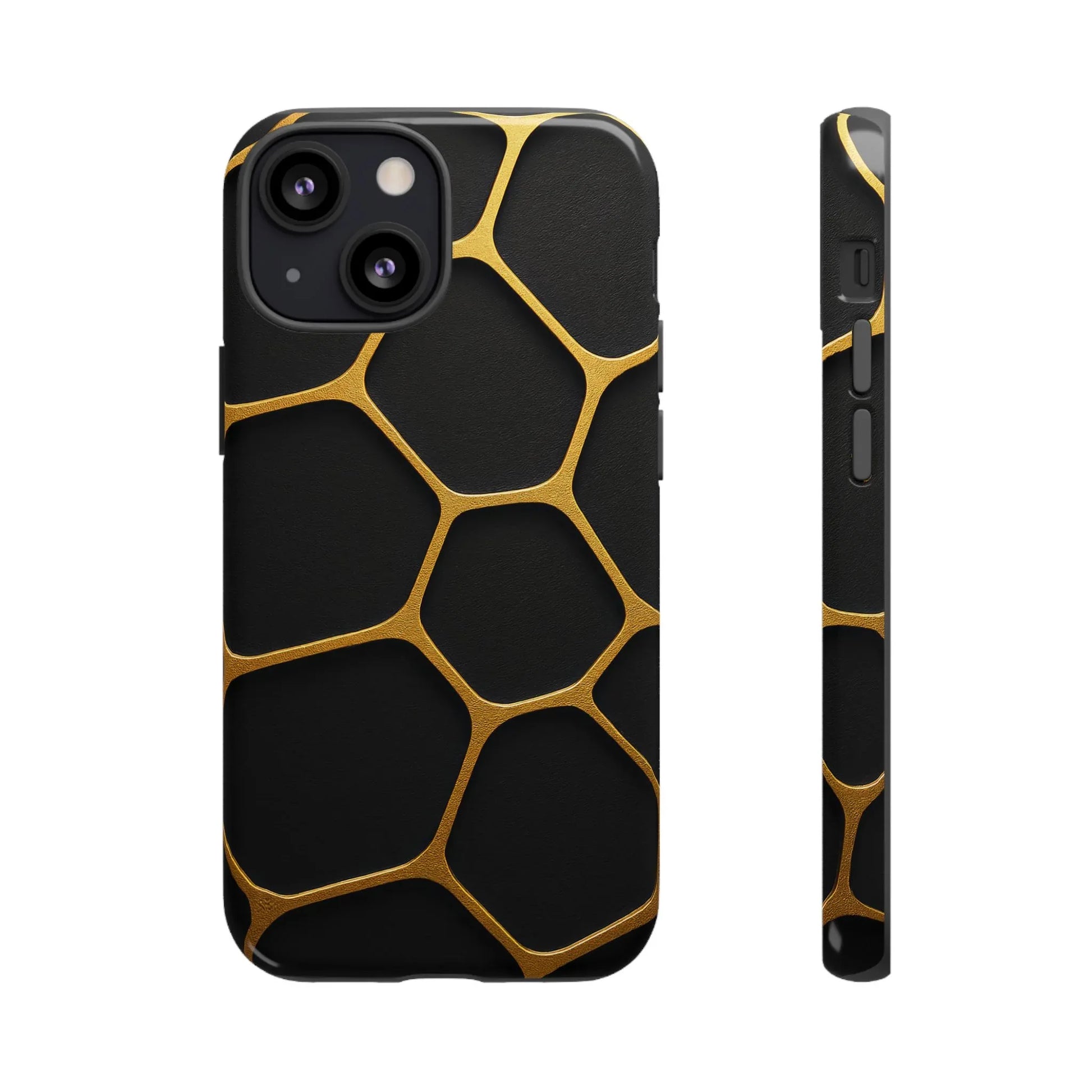 Golden Cellscape Phone Case for iPhone 8-17 and Galaxy S20-S25 - KARARMDESIGN