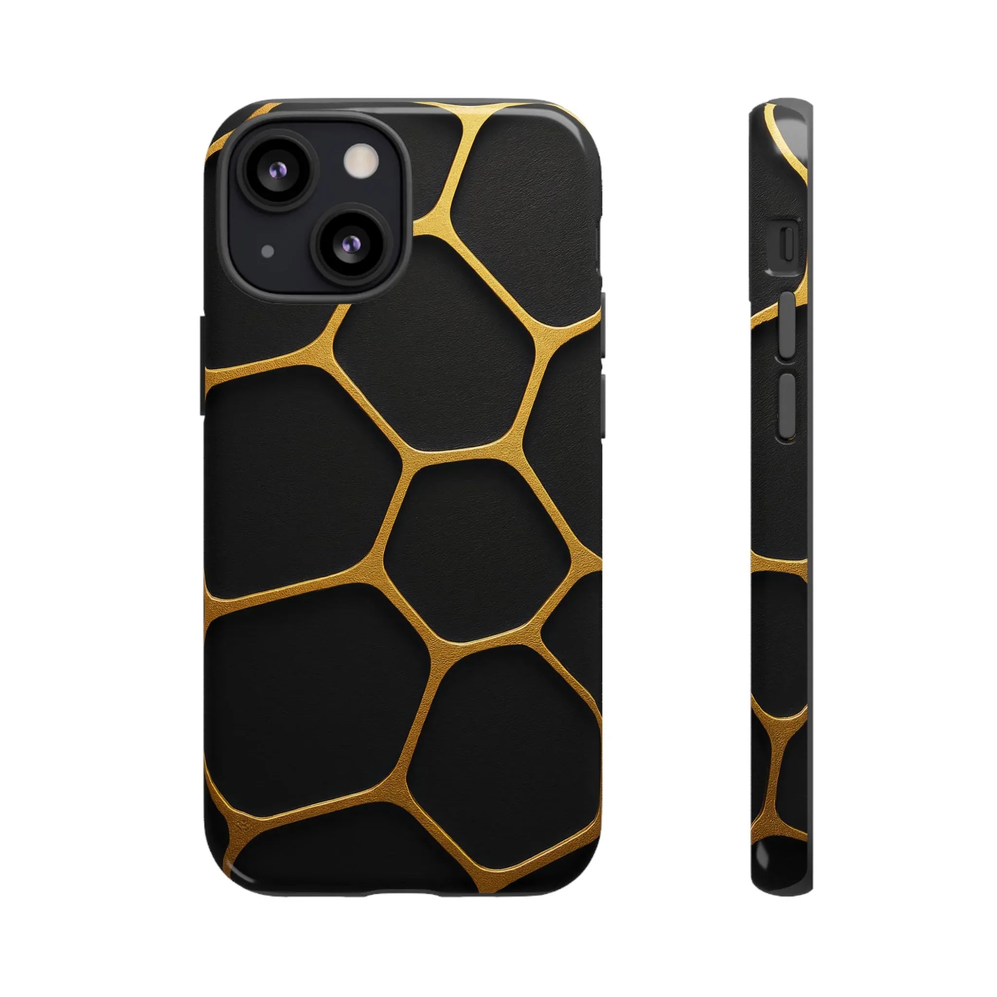 Golden Cellscape Phone Case for iPhone 8-17 and Galaxy S20-S25 - KARARMDESIGN