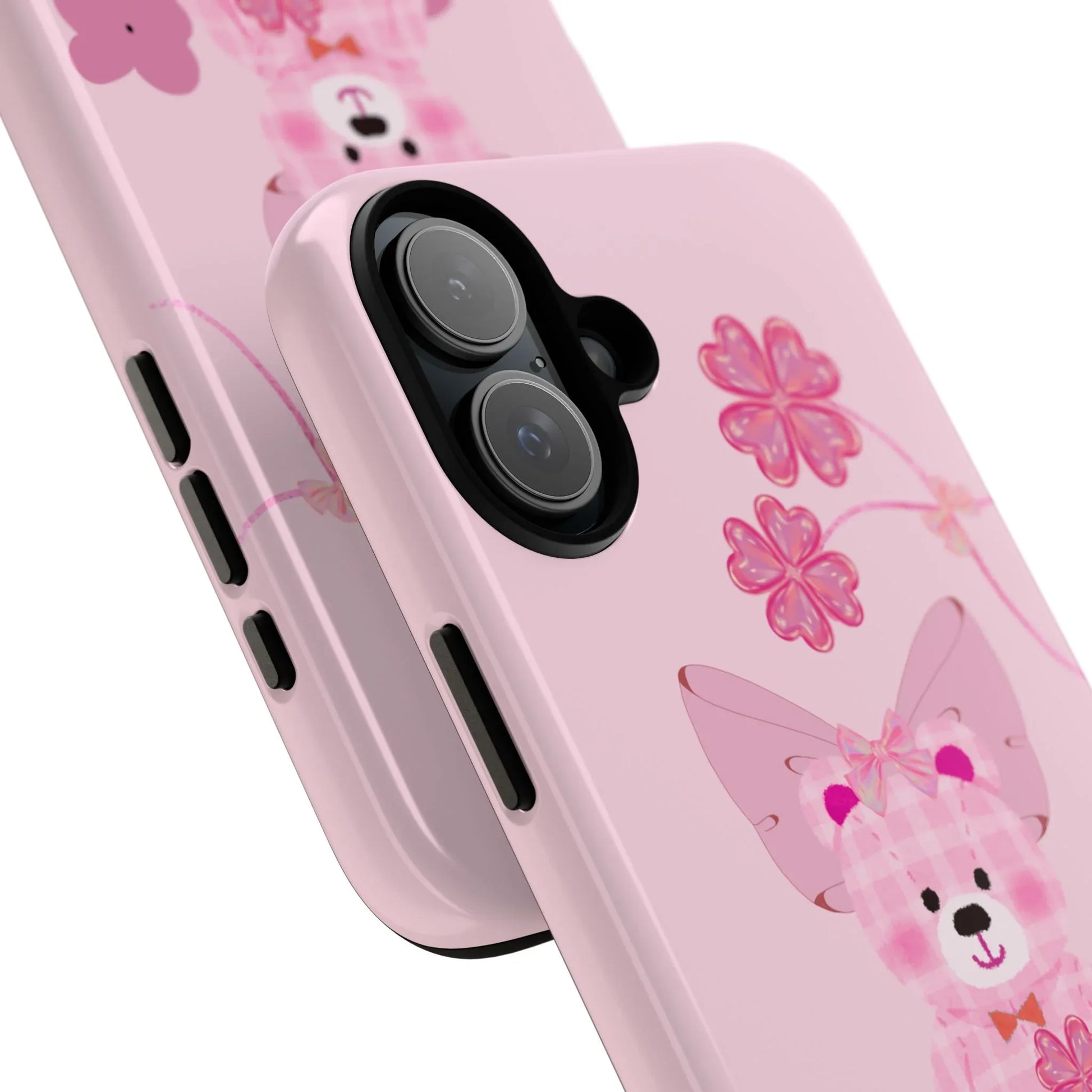 Pink Teddy Bear Phone Cases for iPhone, Pixel and Galaxy - KARARMDESIGN