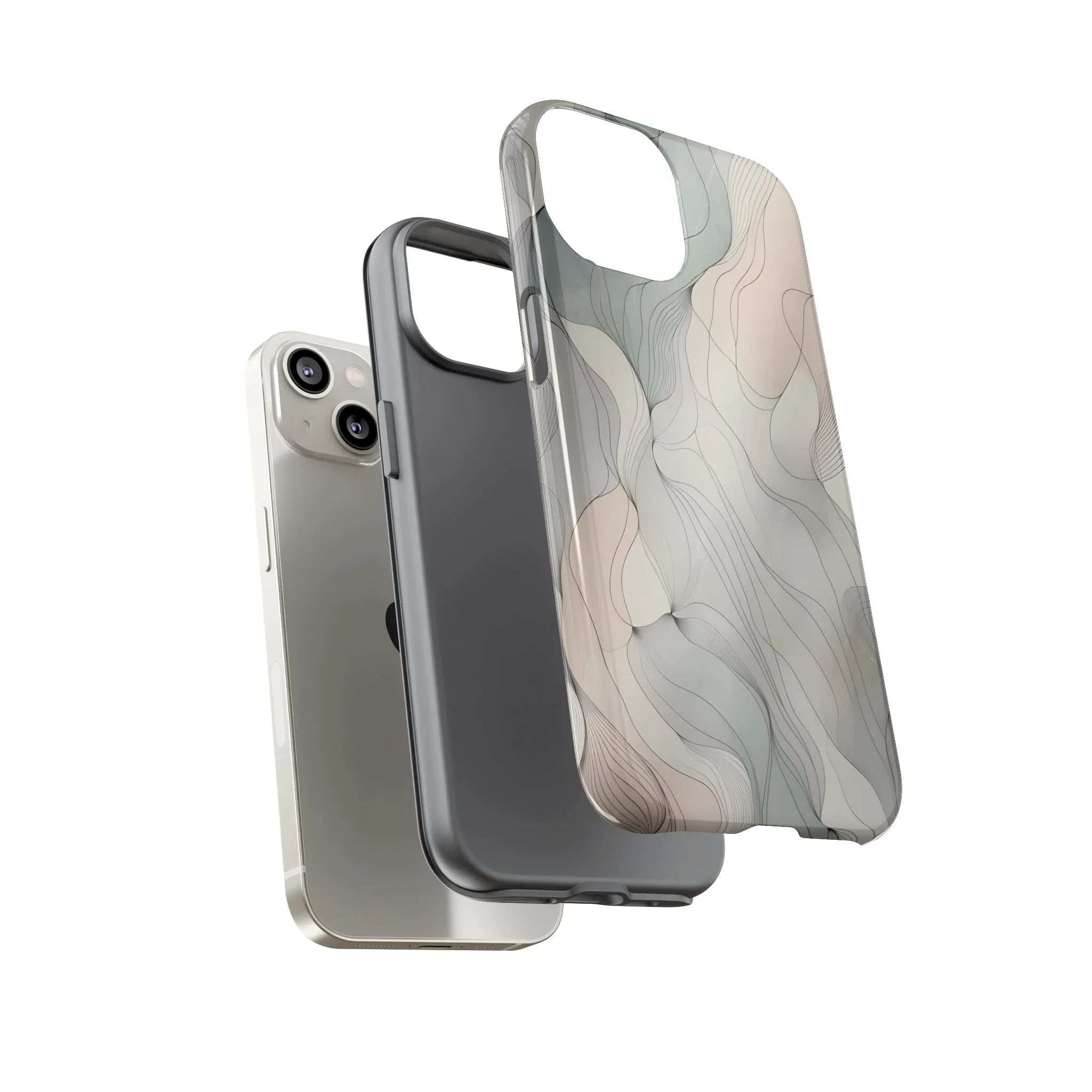 Pastel Wave Phone Case – Minimalist Design for iPhone & Pixel - KARARMDESIGN
