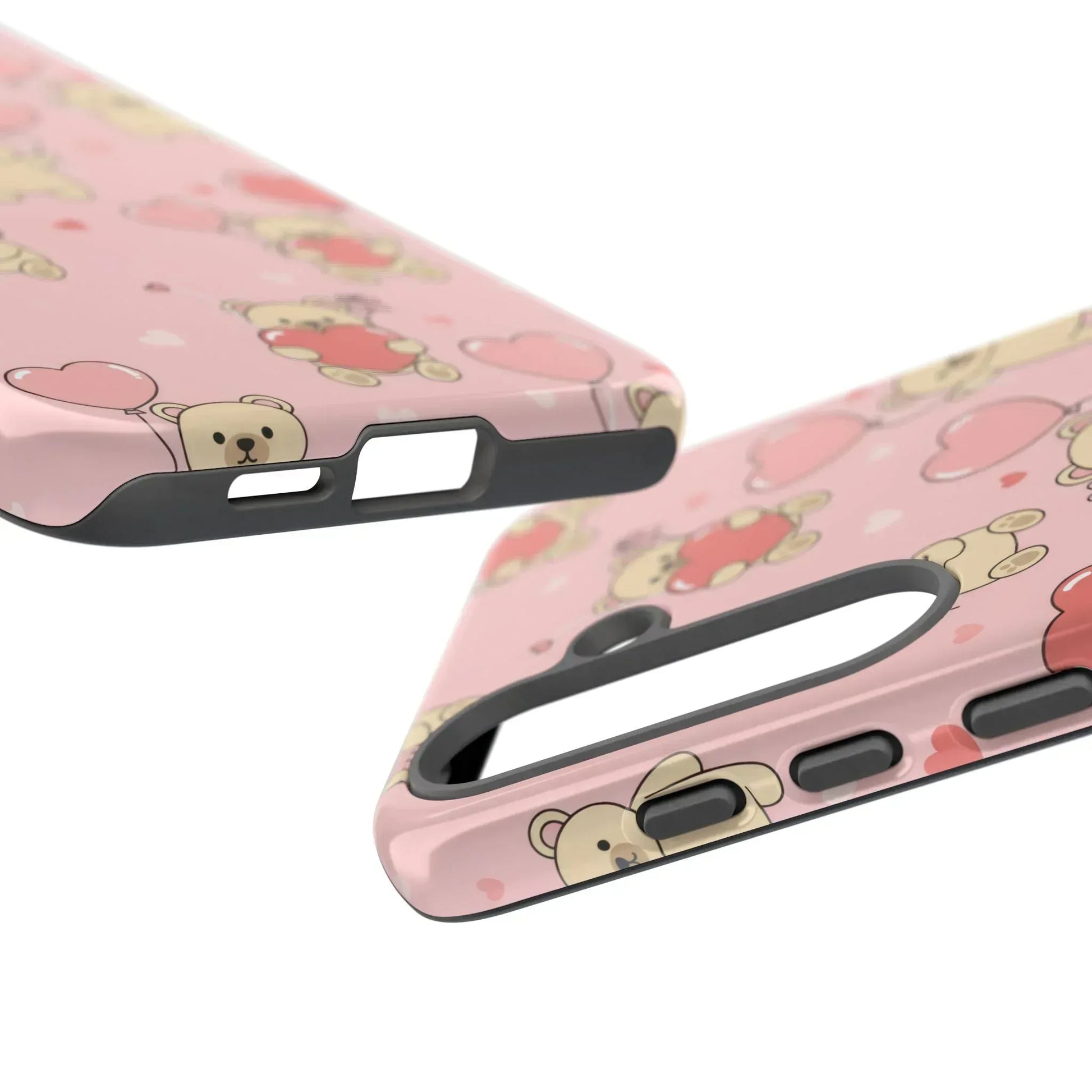 Teddy's Valentine Parade Phone Case for iPhone 11-17 and Galaxy S21-S25 - KARARMDESIGN
