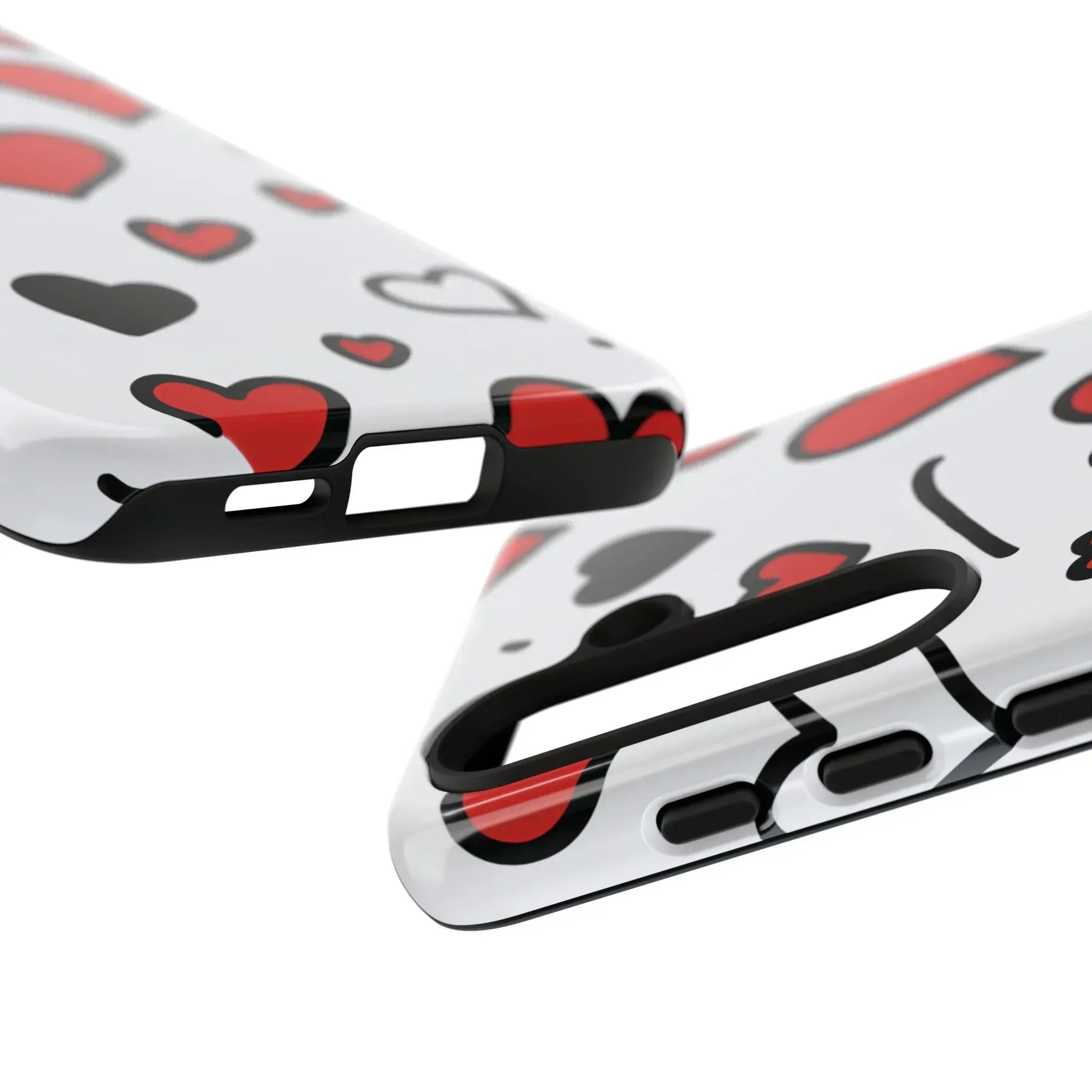 Scattered Hearts Phone Case for iPhone 11-17 and Galaxy S10-S25 - KARARMDESIGN