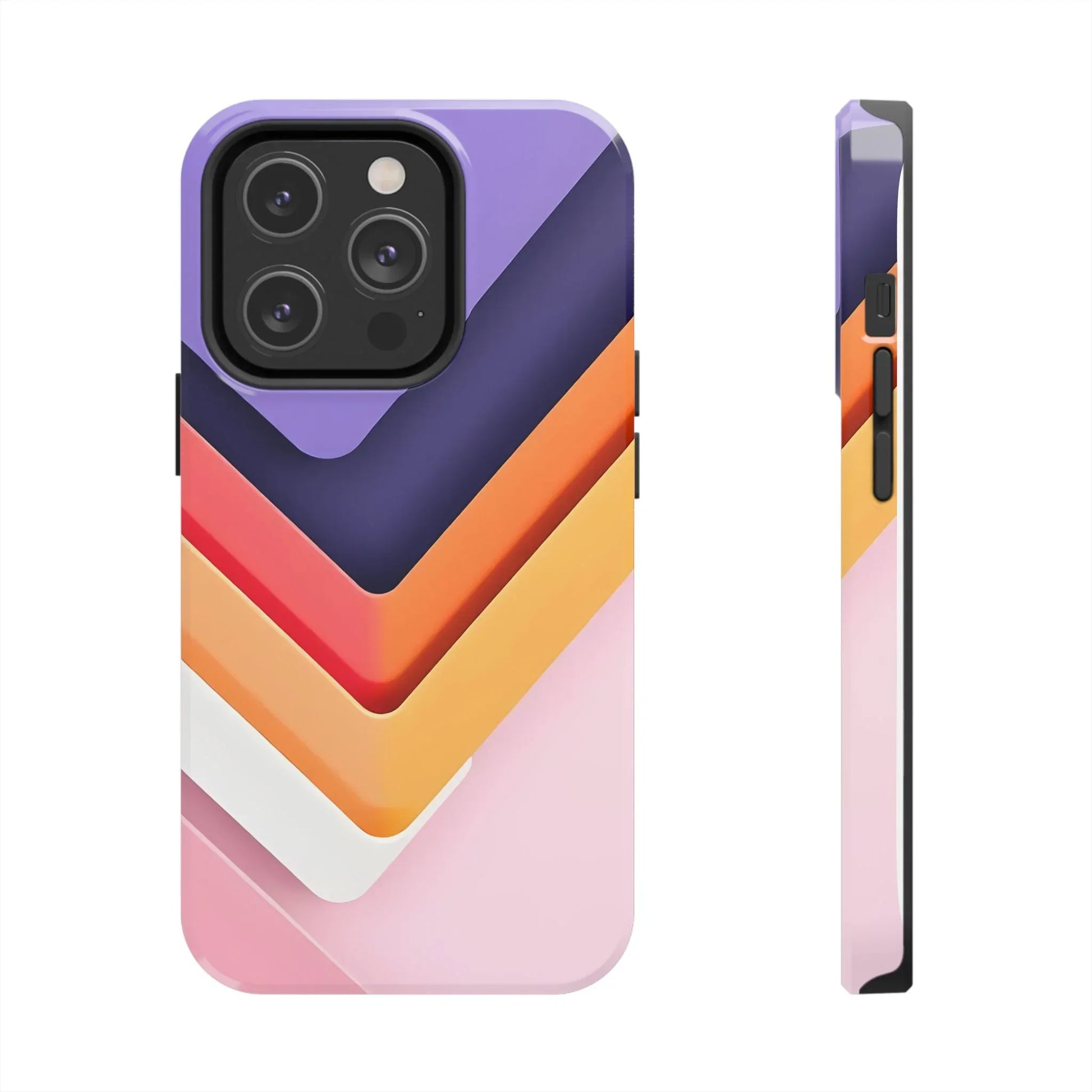 Vibrant Geometric Chevron Phone Case for iPhone and Galaxy - KARARMDESIGN