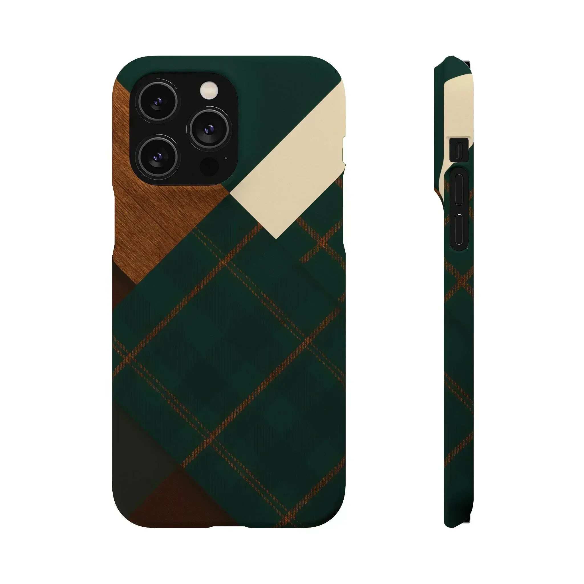 Rustic Green Phone Case for iPhone 8-16 and Galaxy S20-S24 - KARARMDESIGN
