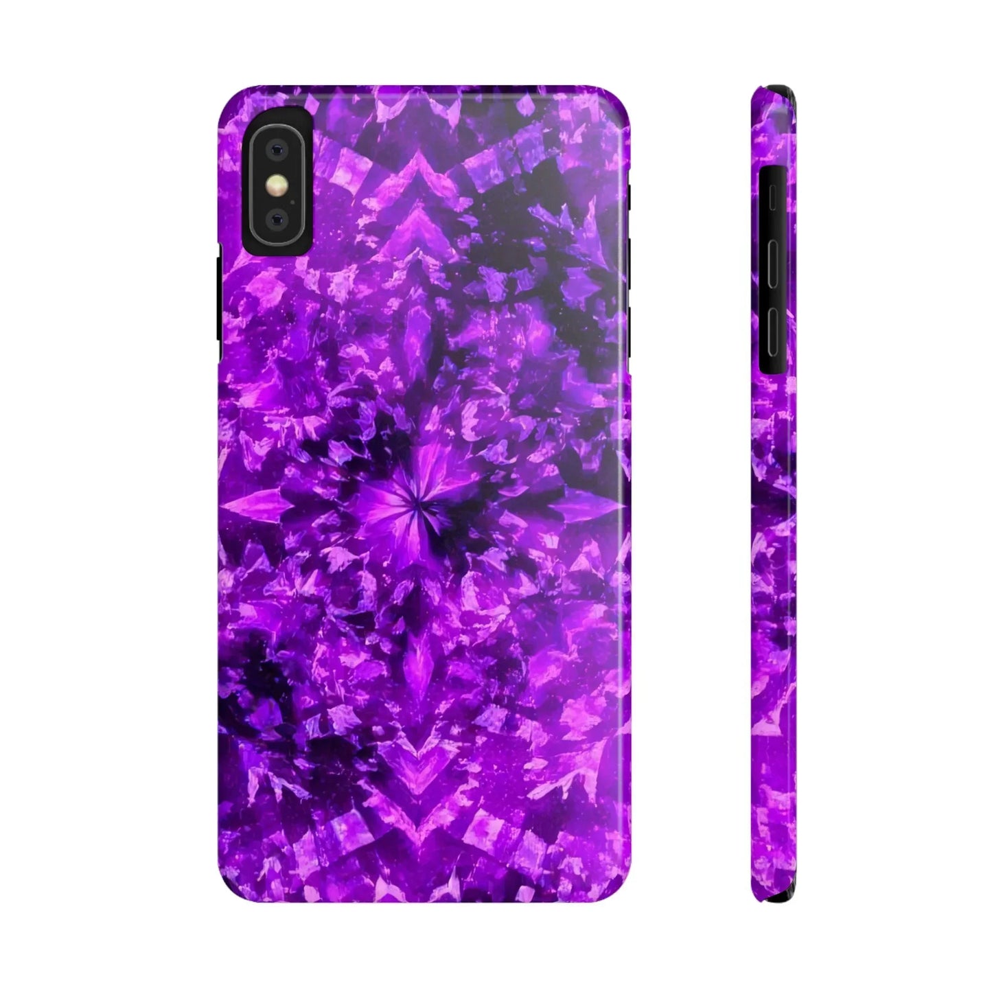 Vivid Purple Kaleidoscope Phone Case iPhone 7 to 16 Series Models - KarArmDesign