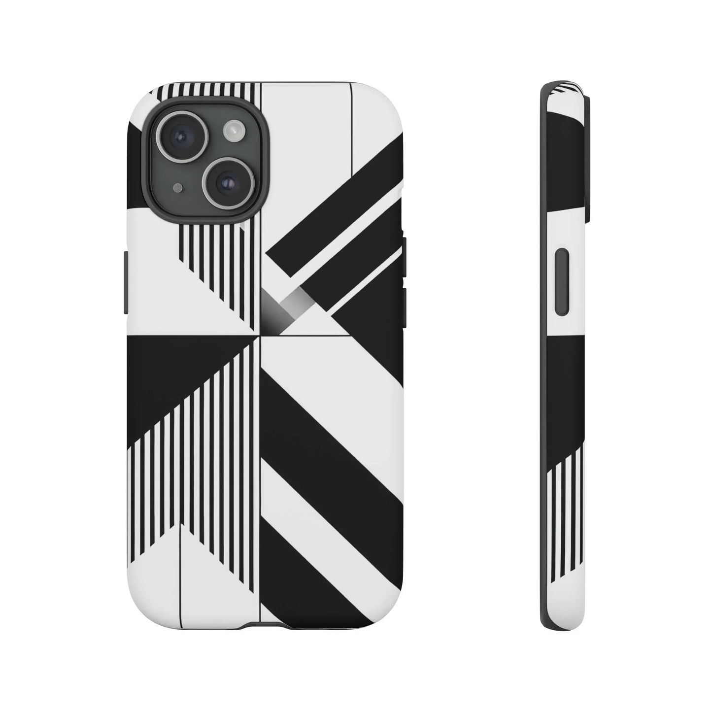 Monochrome Tough Phone Case for iPhone 11-16 and Samsung Galaxy S10–S25 Models - KarArmDesign