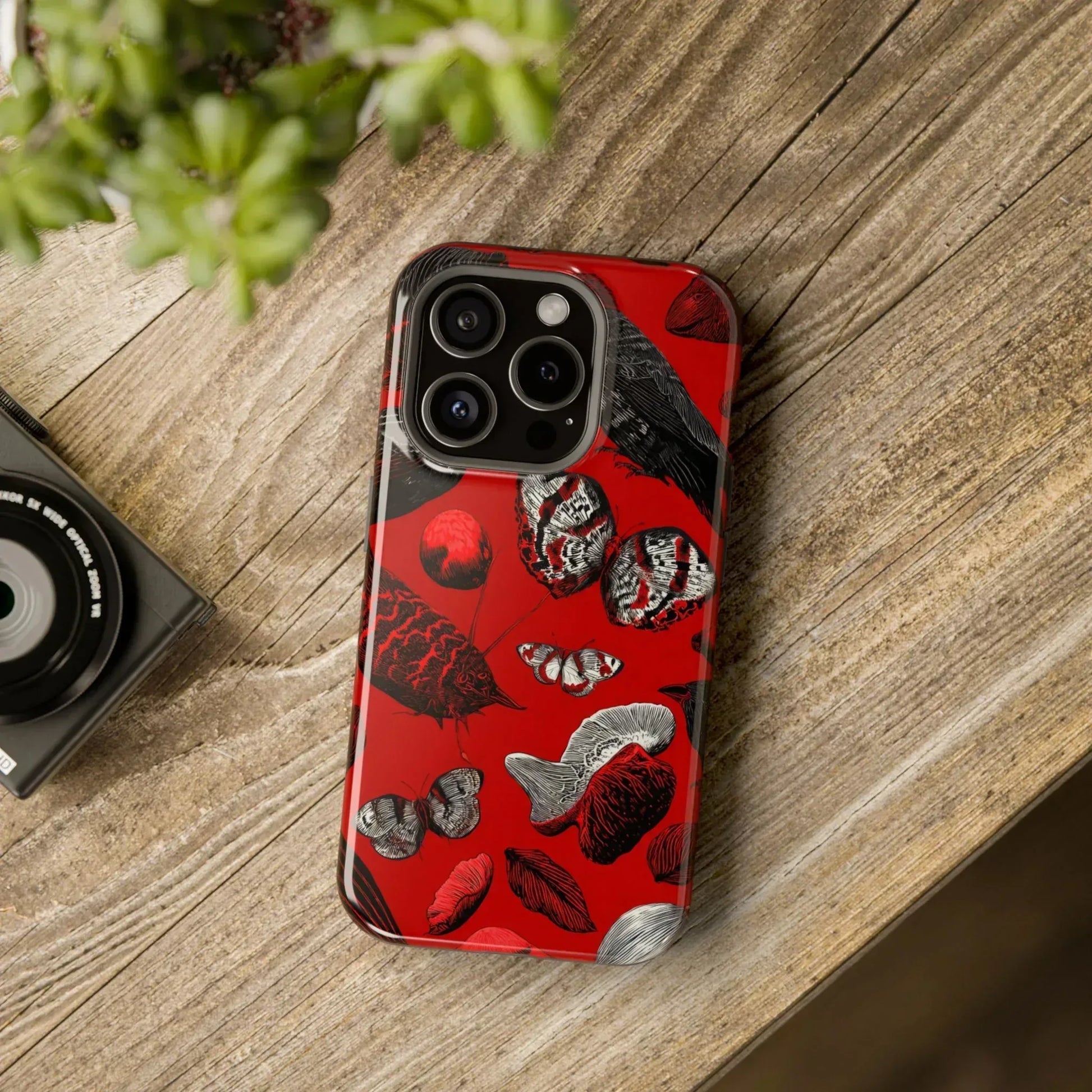 Crimson Wilderness Phone Case for iPhone 11-17 - KARARMDESIGN