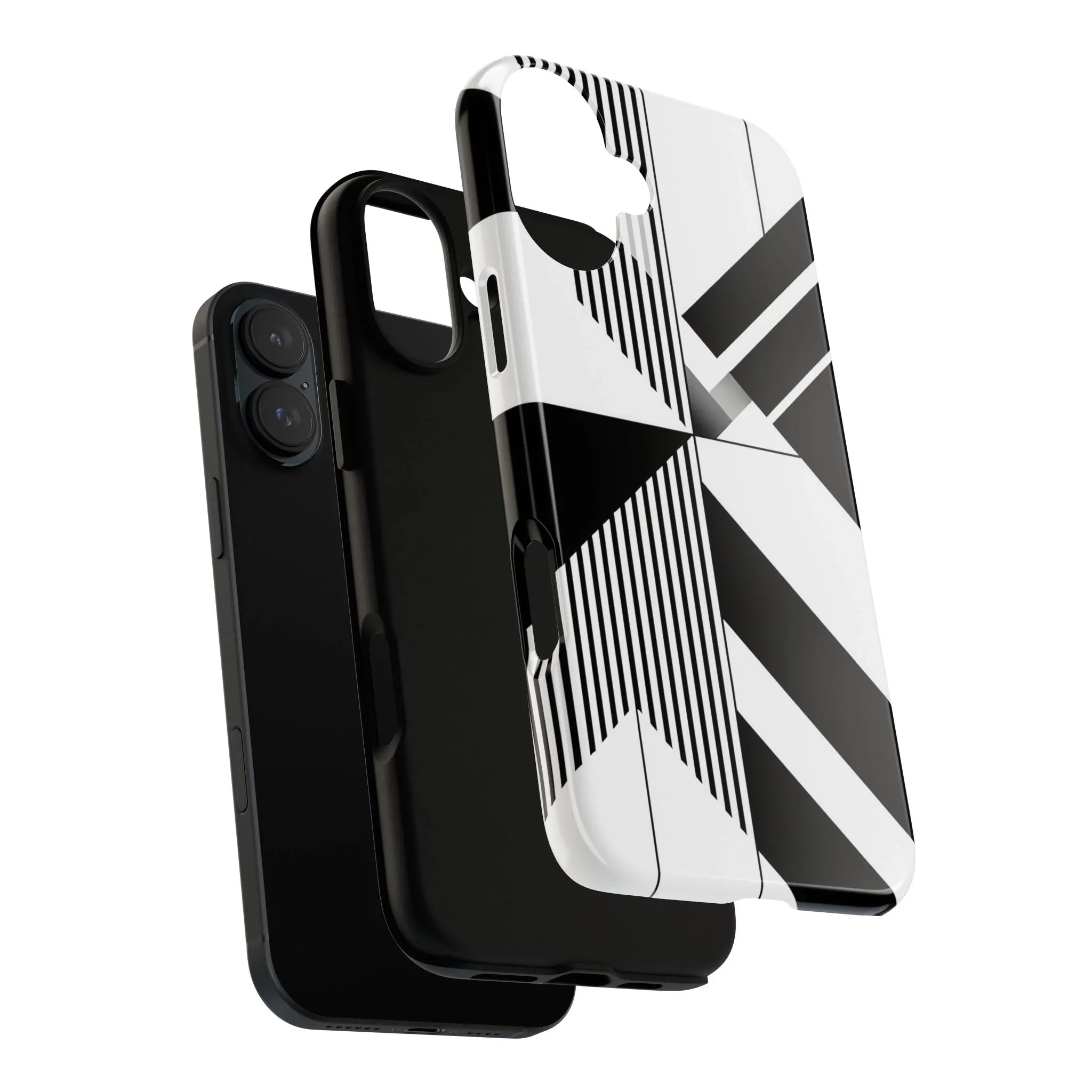Monochrome Tough Phone Case for iPhone 11-16 and Galaxy S20–S25 - KARARMDESIGN