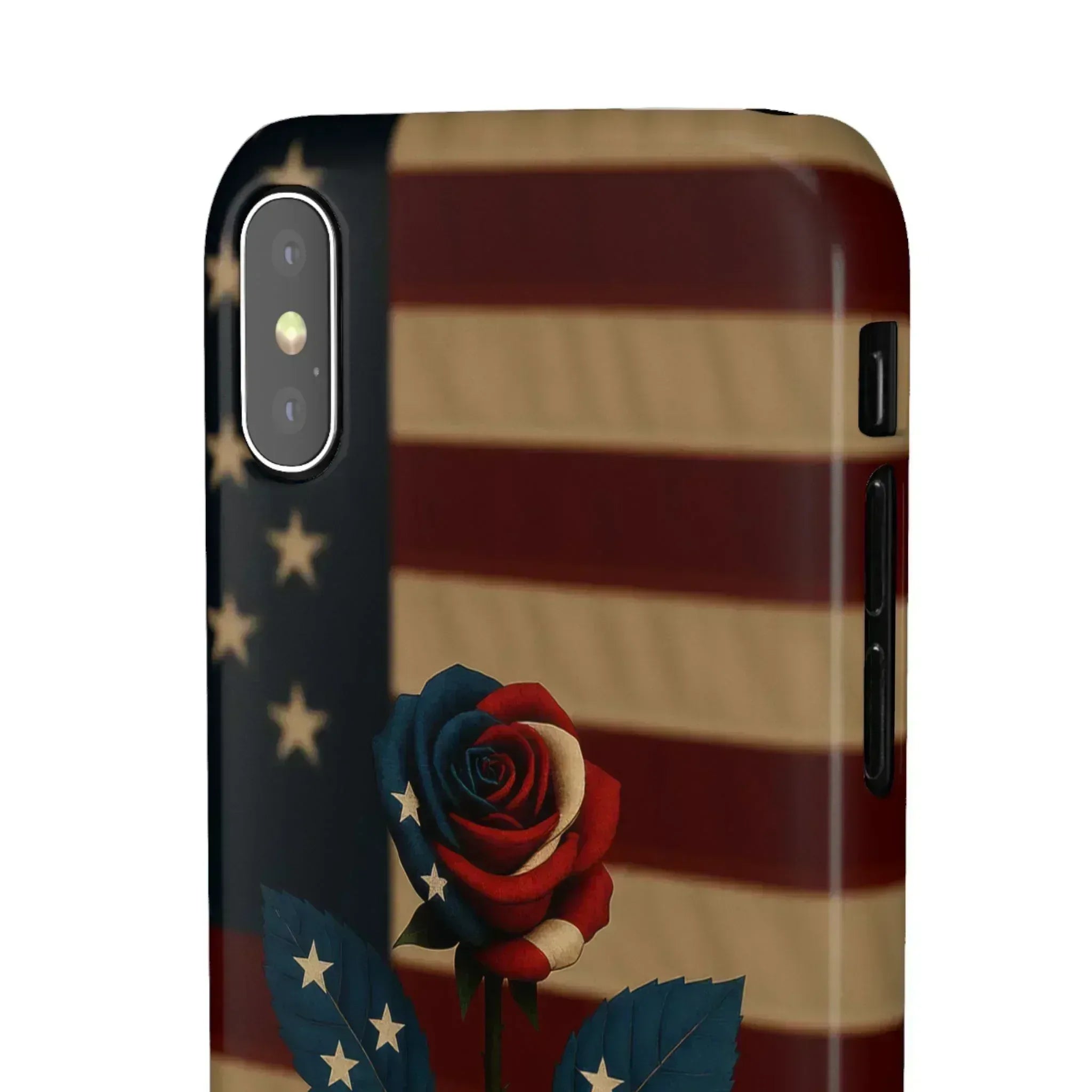 American Rose Flag Phone Case for iPhone 8-16 and Galaxy S10-S24 - KARARMDESIGN