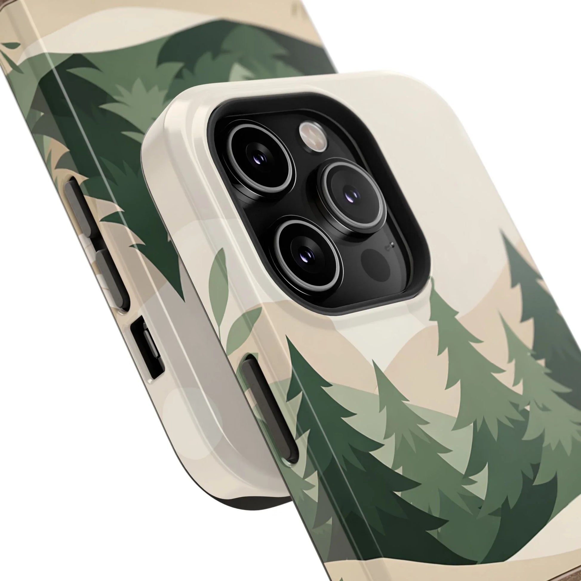 Forest Leather Phone Case for iPhone 11-17 and Galaxy S21-S25 - KARARMDESIGN