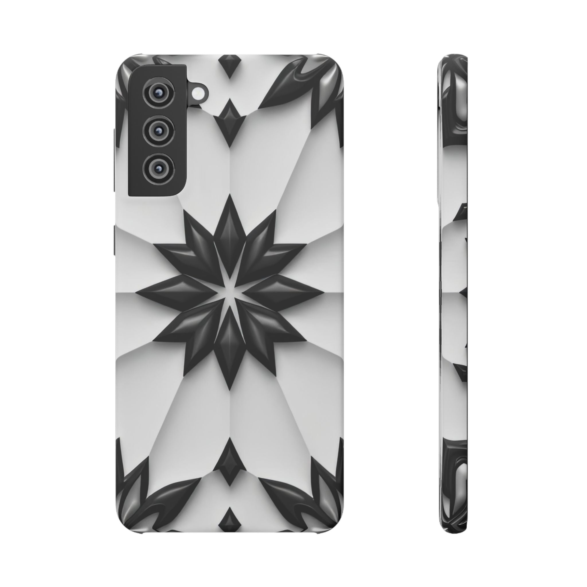 Black & White Geometric Snap Case for iPhone & Samsung Galaxy