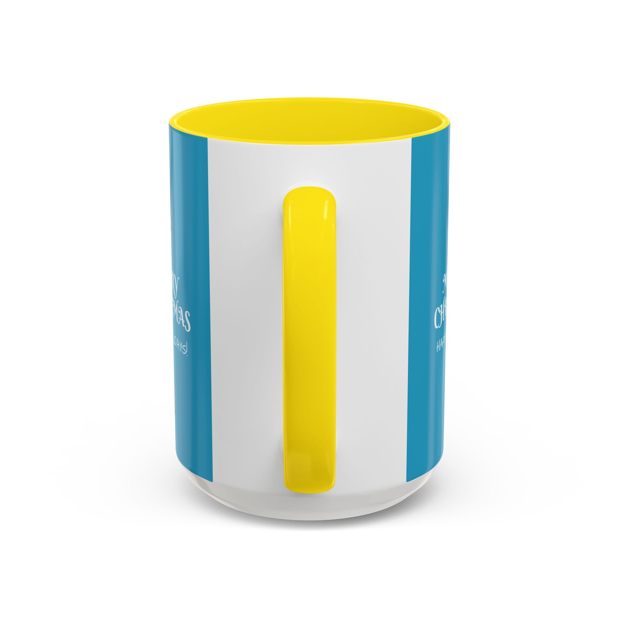 Merry Christmas and Happy Holidays Mug - Accent Coffee Mug (11, 15oz)