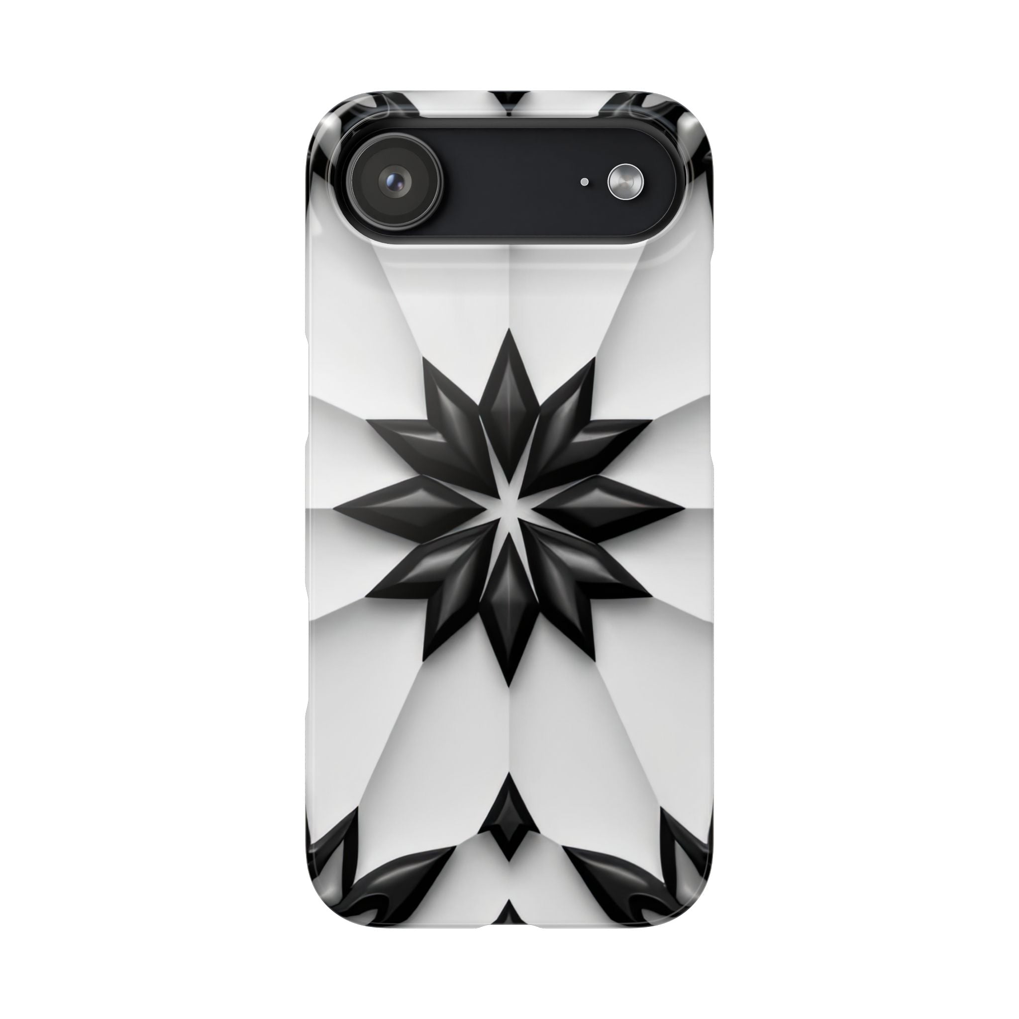 Black & White Geometric Snap Case for iPhone & Samsung Galaxy