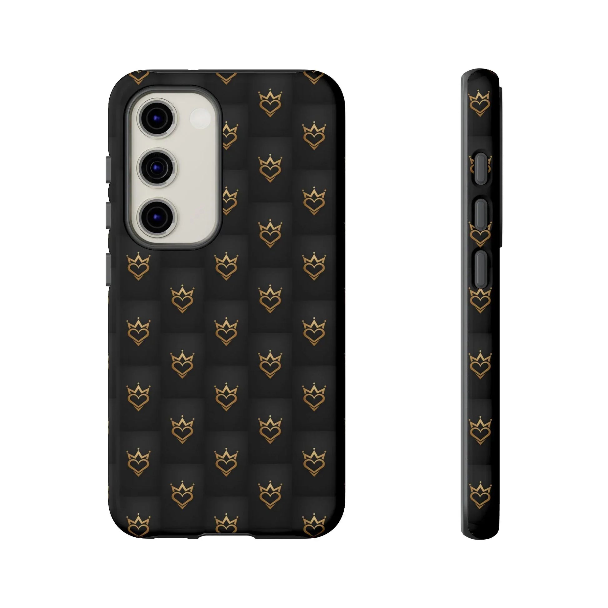 Crowned Heart Doodle Phone Case for iPhone 11-17 & Galaxy S10-S25 - KARARMDESIGN