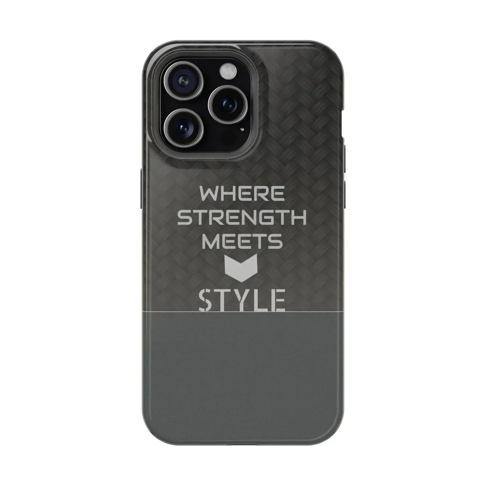 Gray Carbon Phone Case for iPhone 12-16 and Galaxy S21-S22 - KARARMDESIGN