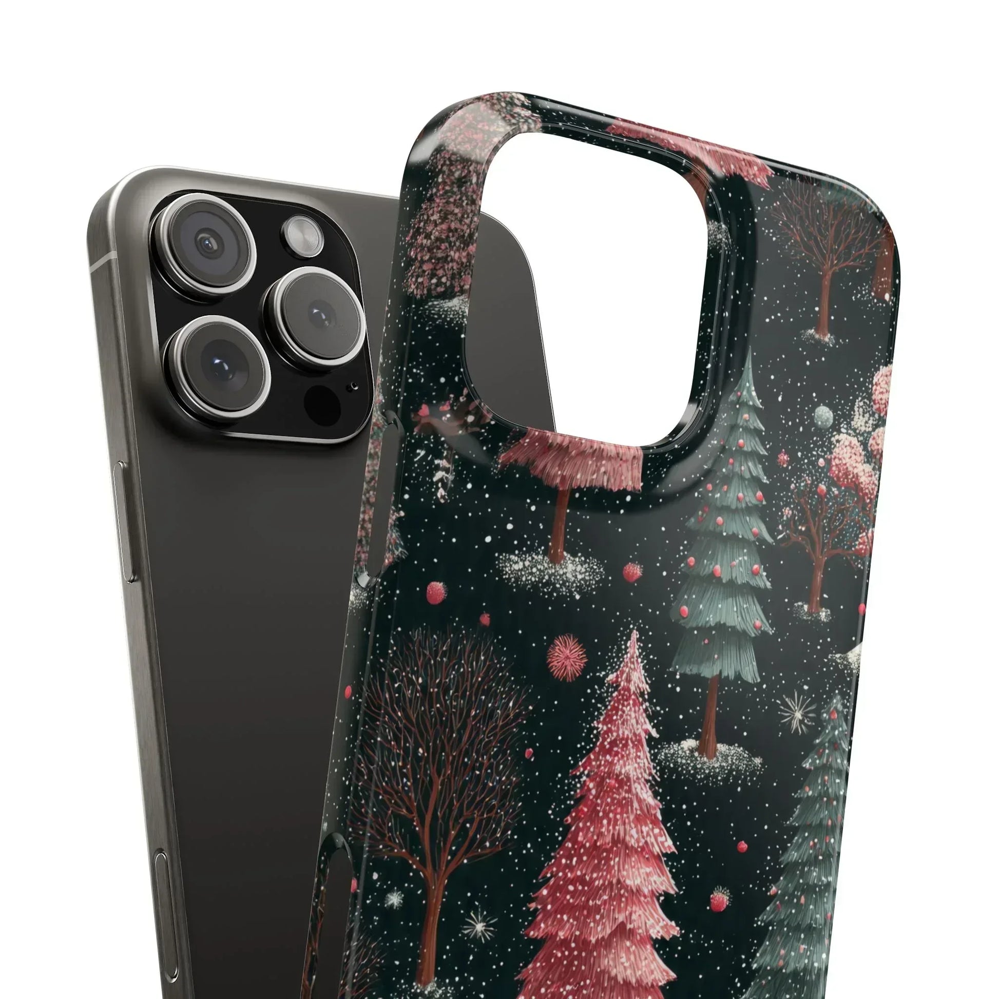 Winter Bloom Forest Phone Case for iPhone 11-17 and Galaxy S20-S25 - KARARMDESIGN