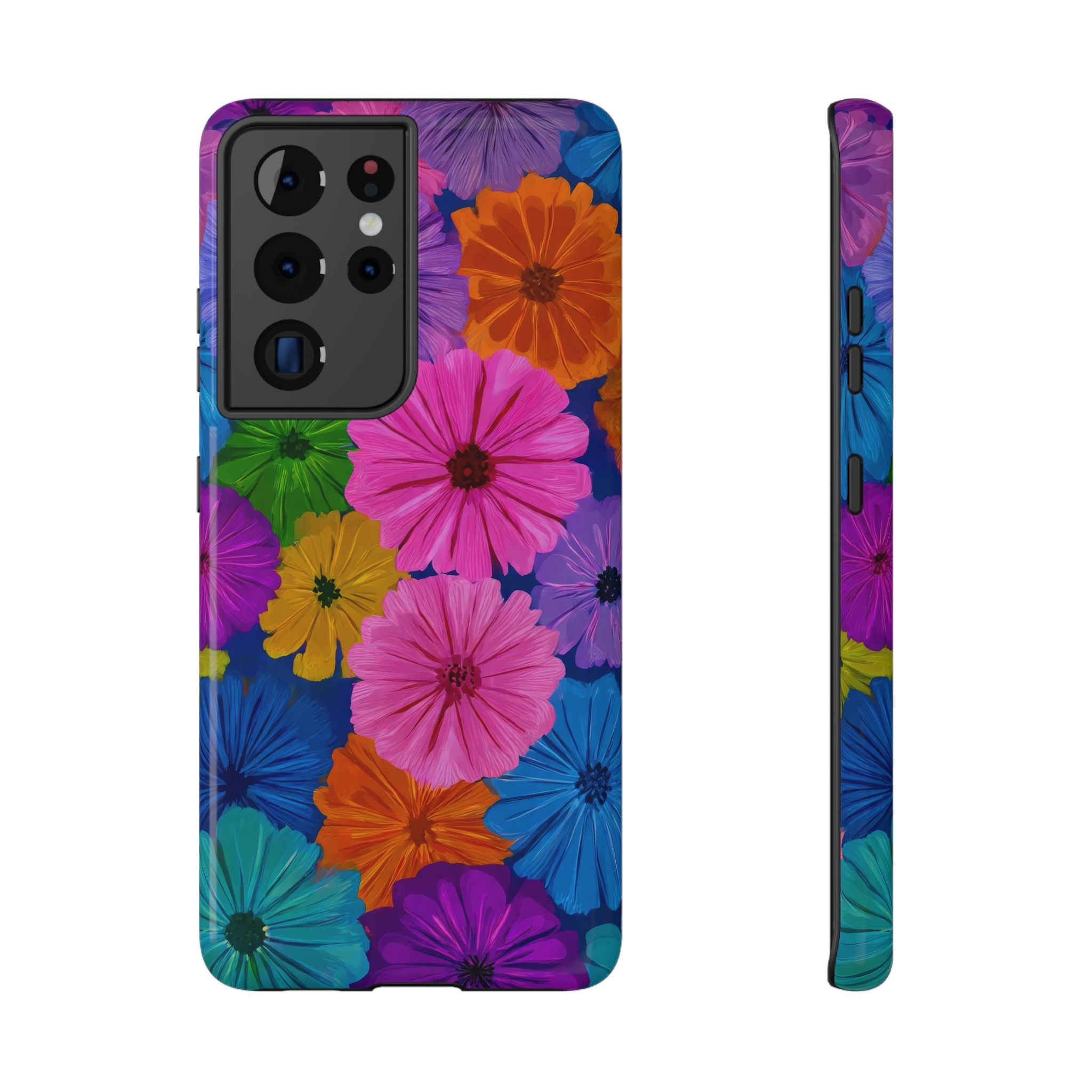 Bloom Pattern Phone Case for iPhone 11-17 and Galaxy S21-S22 Models - KARARMDESIGN