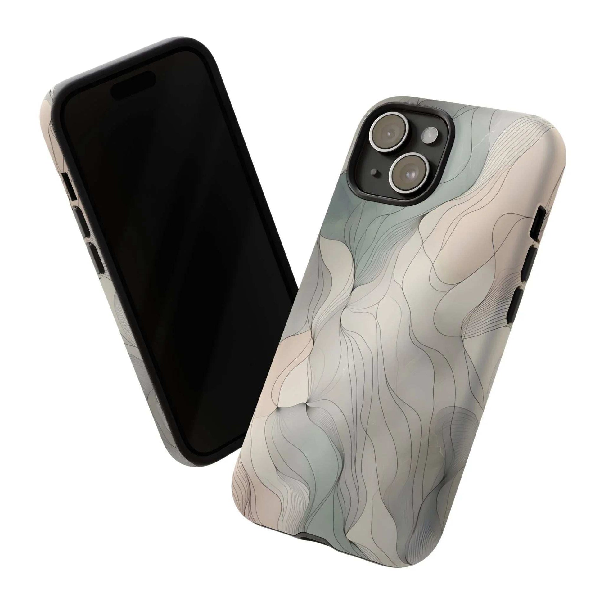 Pastel Wave Phone Case – Minimalist Design for iPhone & Pixel - KARARMDESIGN