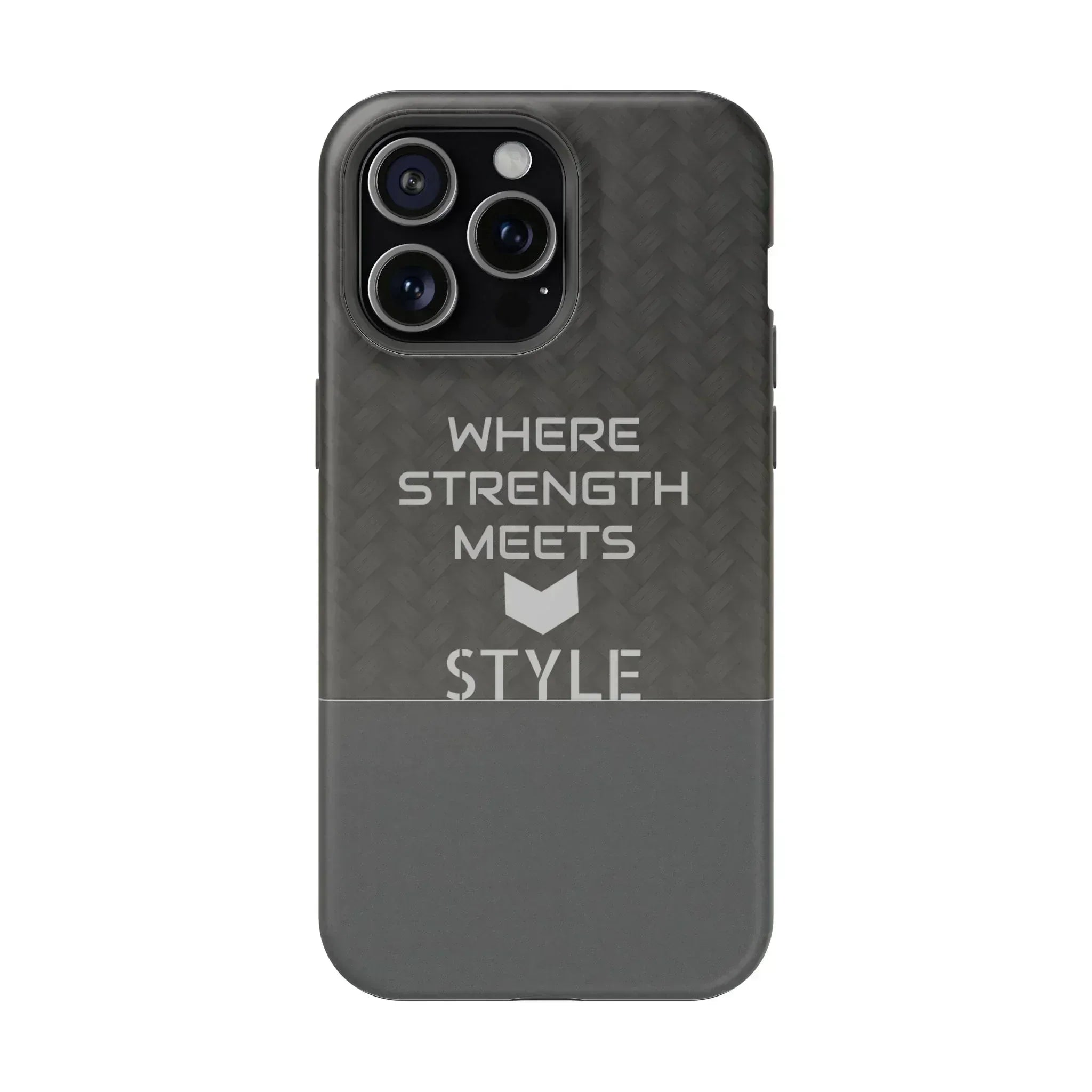 Gray Carbon Phone Case for iPhone 12-16 and Galaxy S21-S22 - KARARMDESIGN