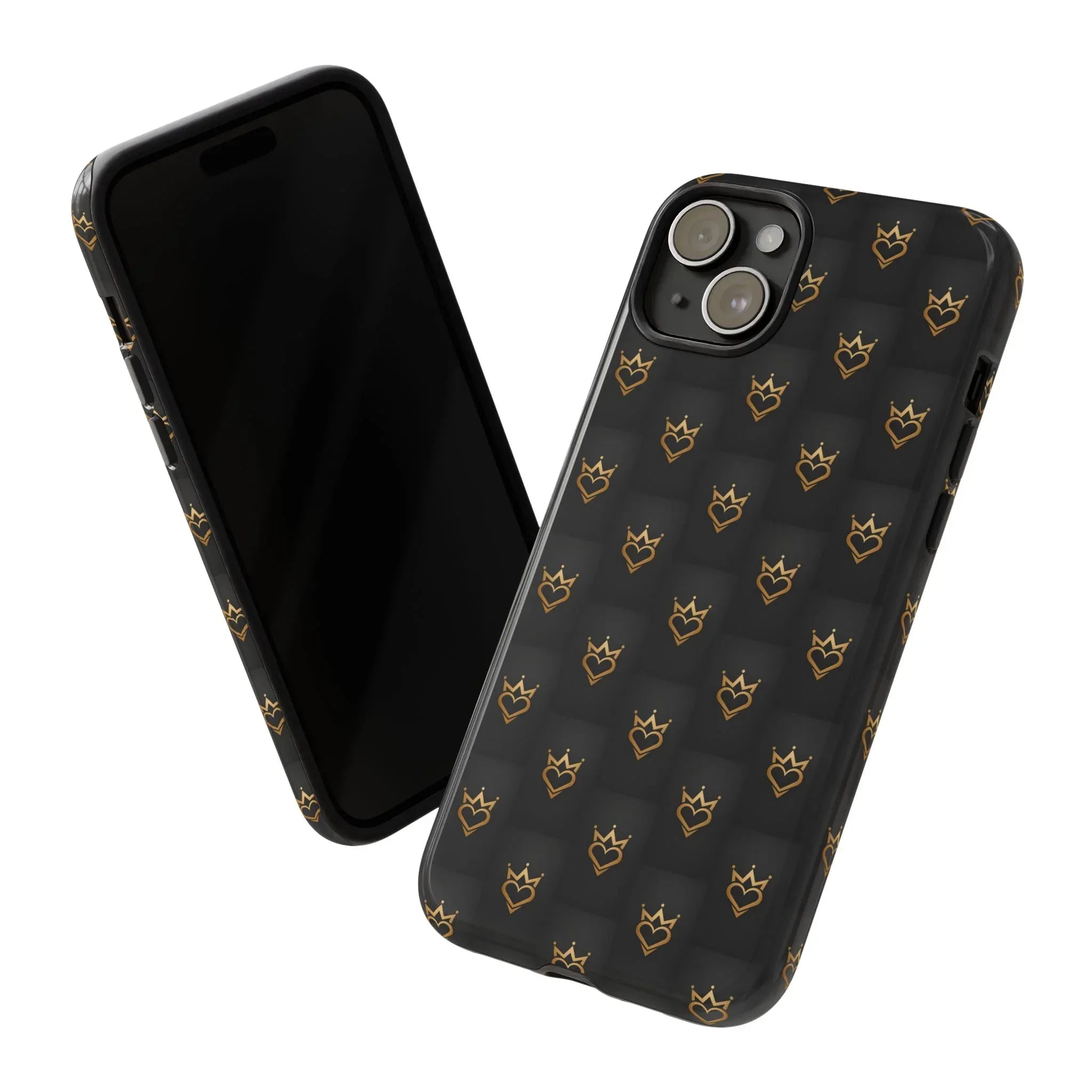 Crowned Heart Doodle Phone Case for iPhone 11-17 & Galaxy S10-S25 - KARARMDESIGN