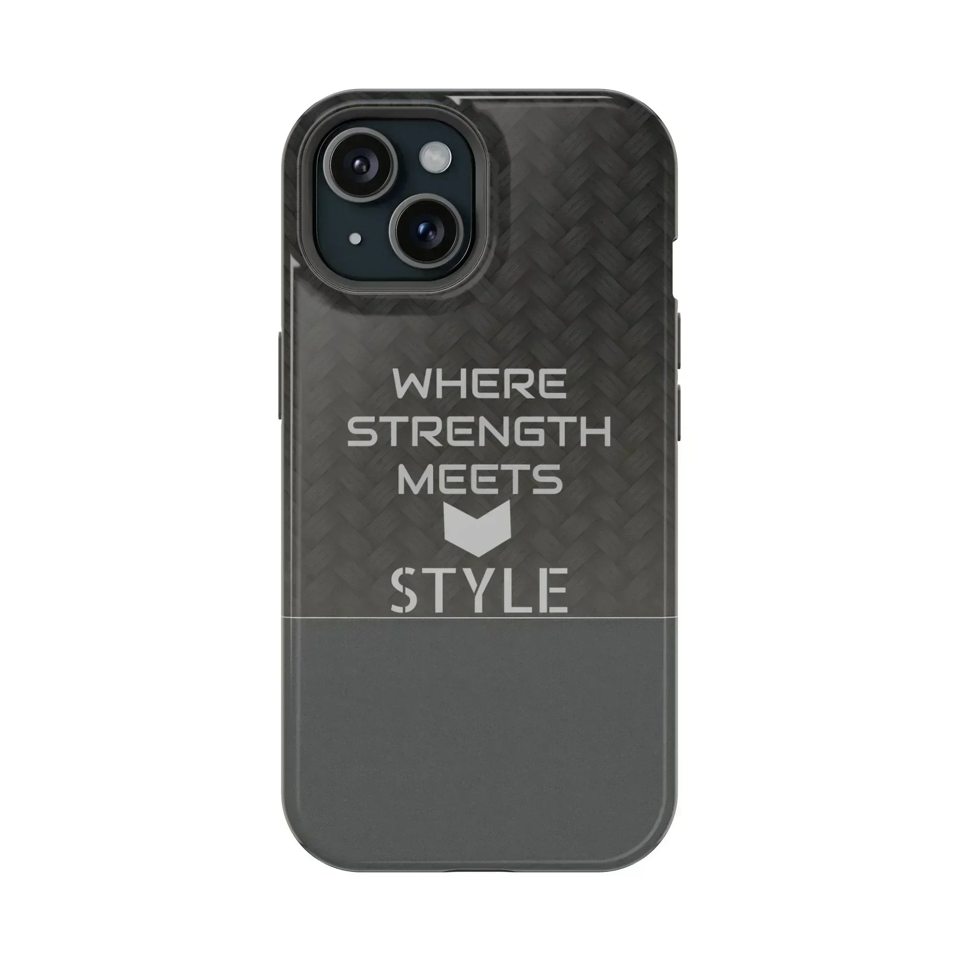Gray Carbon Phone Case for iPhone 12-16 and Galaxy S21-S22 - KARARMDESIGN