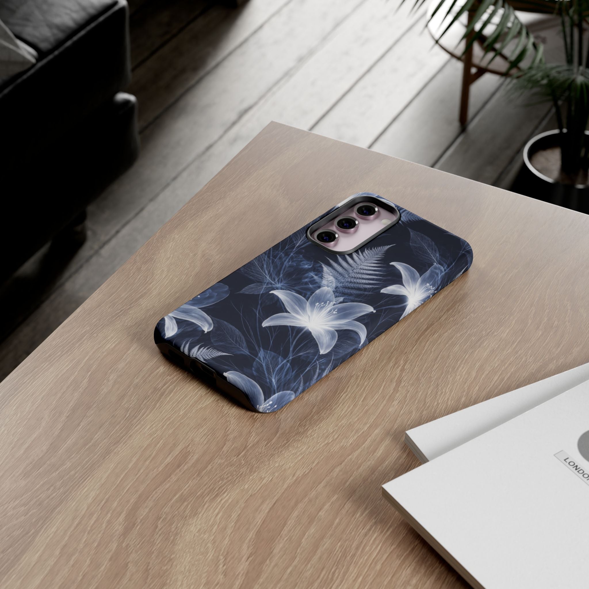 Moonlight Garden Phone Case for iPhone 11-17 and Galaxy S20-S26