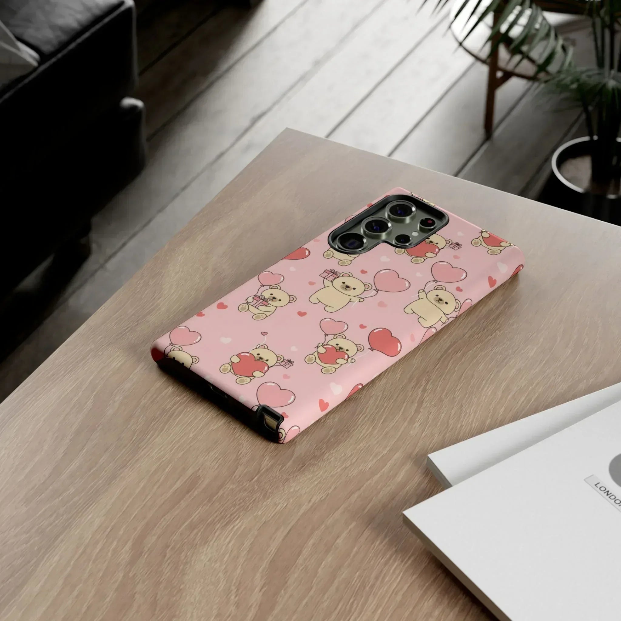 Teddy's Valentine Parade Phone Case for iPhone 11-17 and Galaxy S21-S25 - KARARMDESIGN