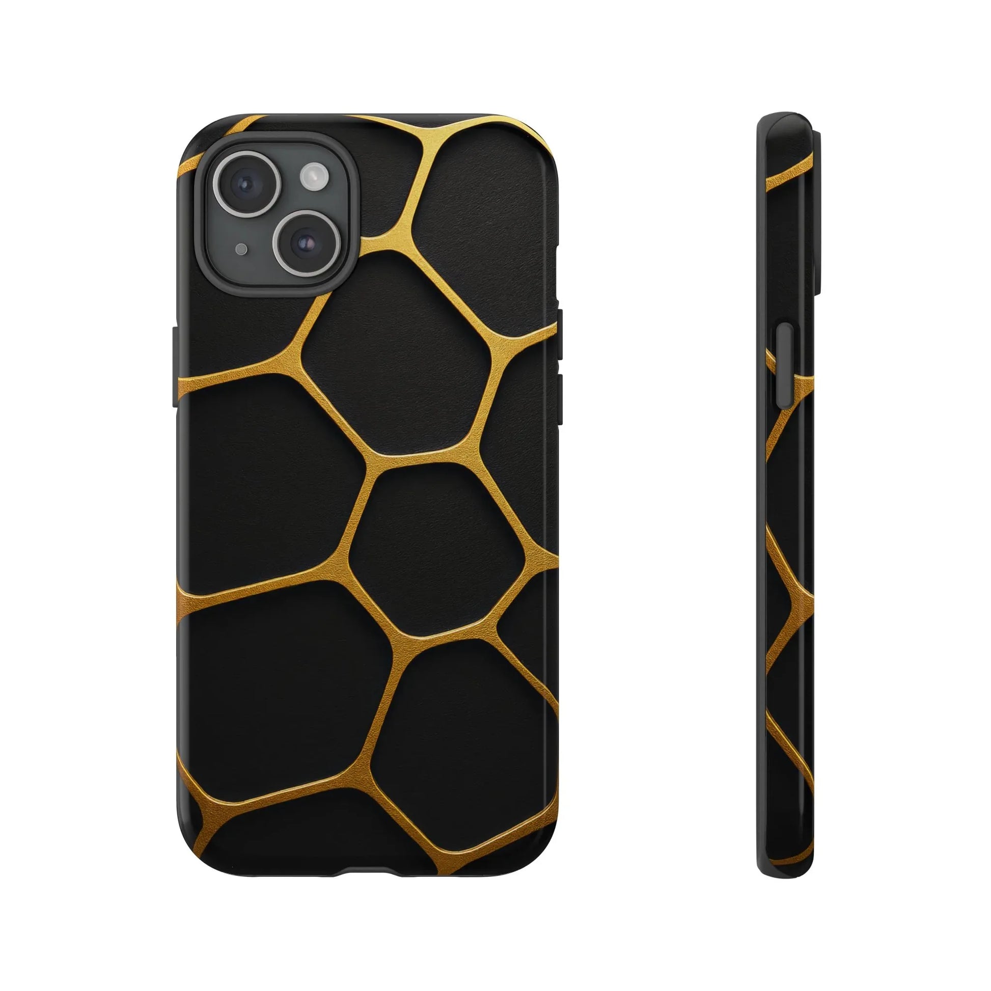Golden Cellscape Phone Case for iPhone 8-17 and Galaxy S20-S25 - KARARMDESIGN