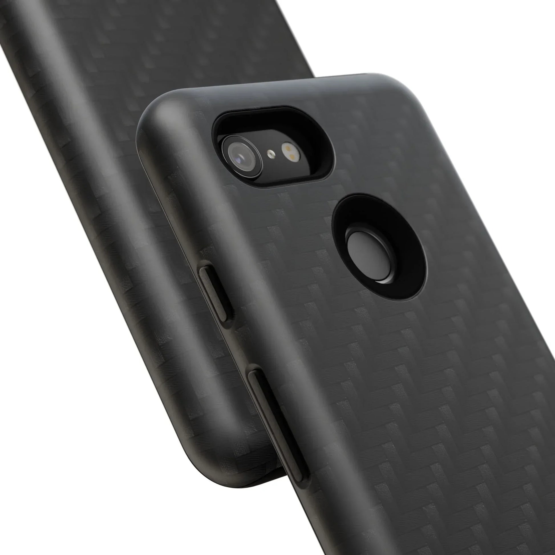 Black Carbon Phone Case Tough Case for iPhone 8-16 and Google Pixel up to 9 Models - KarArmDesign