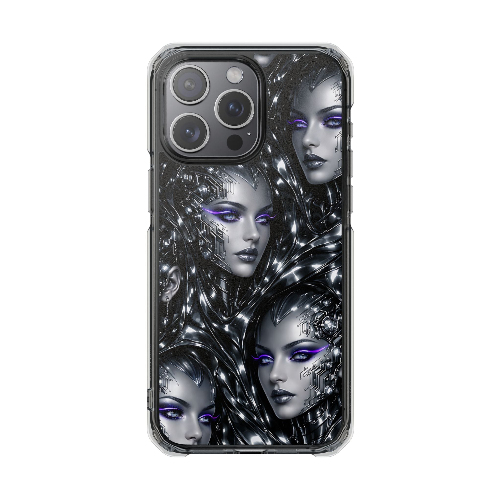 Cyber Chrome Women Phone Case for iPhone 14-17