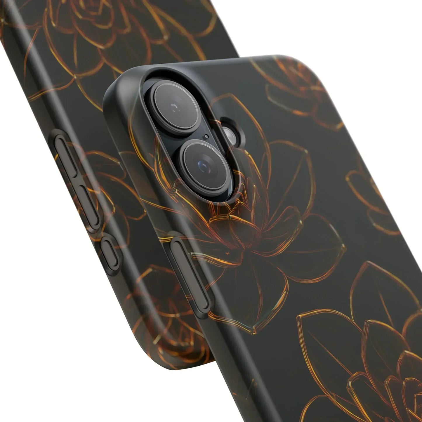 Glass Flower Phone Case for iPhone 7-16 and Galaxy S10-S24 Models