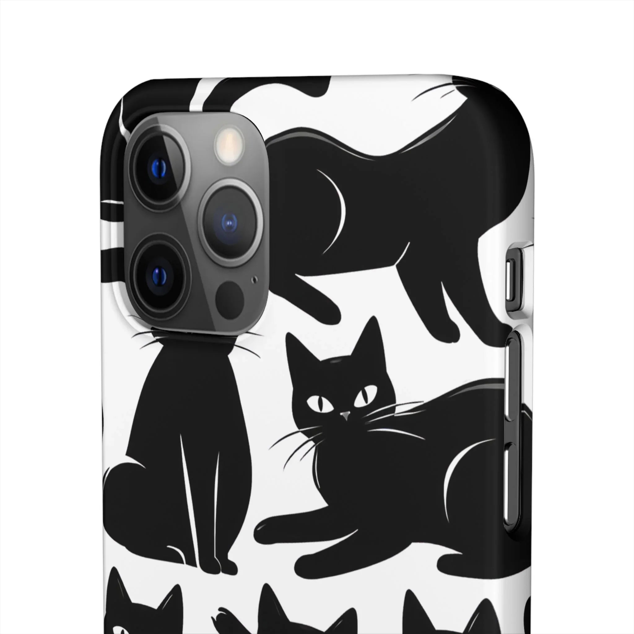 Black Cats Phone Case for iPhone 11-17 and Galaxy S20-S25 - KARARMDESIGN