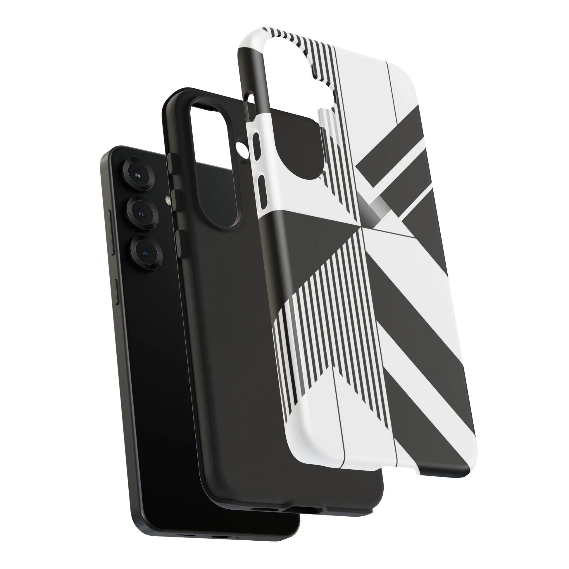 Monochrome Tough Phone Case for iPhone 11-16 and Galaxy S20–S25 - KARARMDESIGN