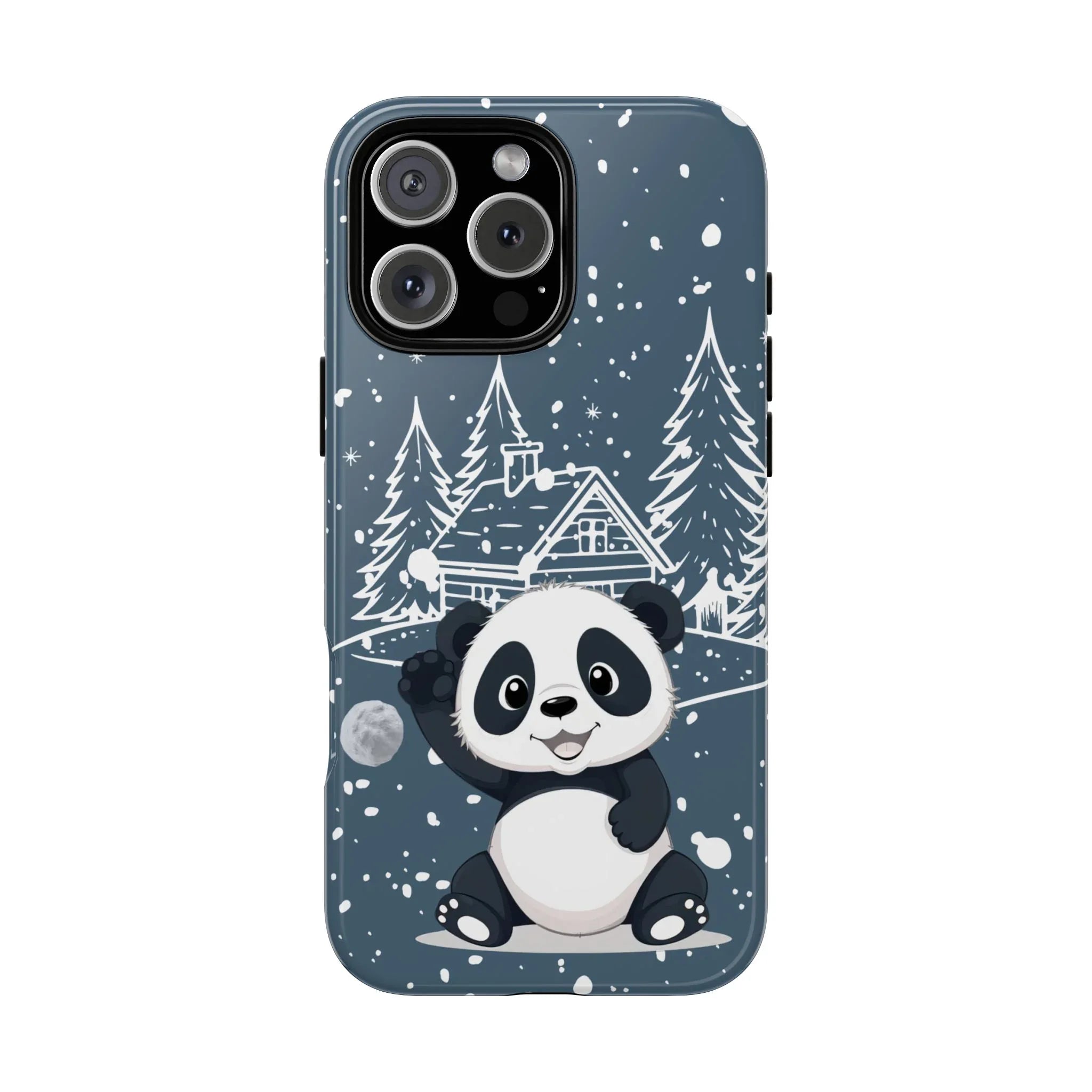 Cute Panda in a Winter Wonderland Phone Case for iPhone 8-17 - KARARMDESIGN