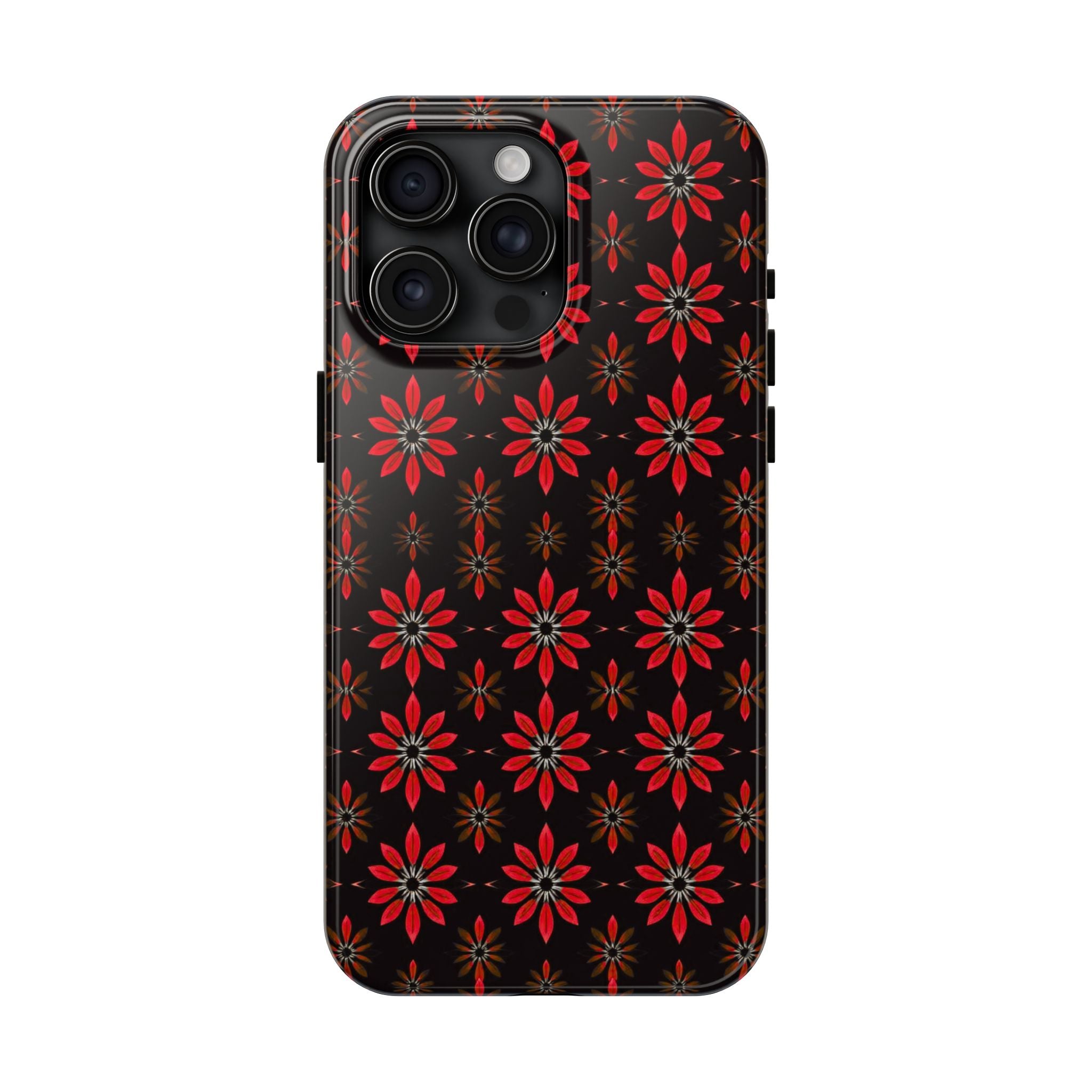 Symmetric Floral Phone Case for iPhone 11-17 and Galaxy S21-S25