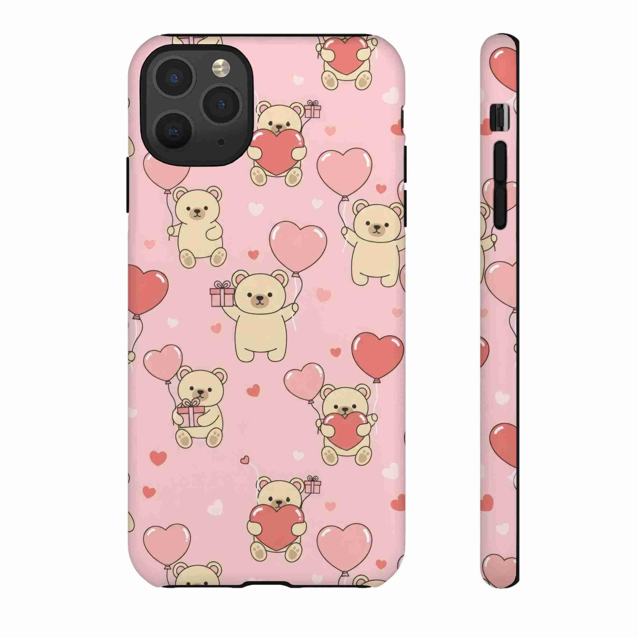 Teddy's Valentine Parade Phone Case for iPhone 11-17 and Galaxy S21-S25 - KARARMDESIGN