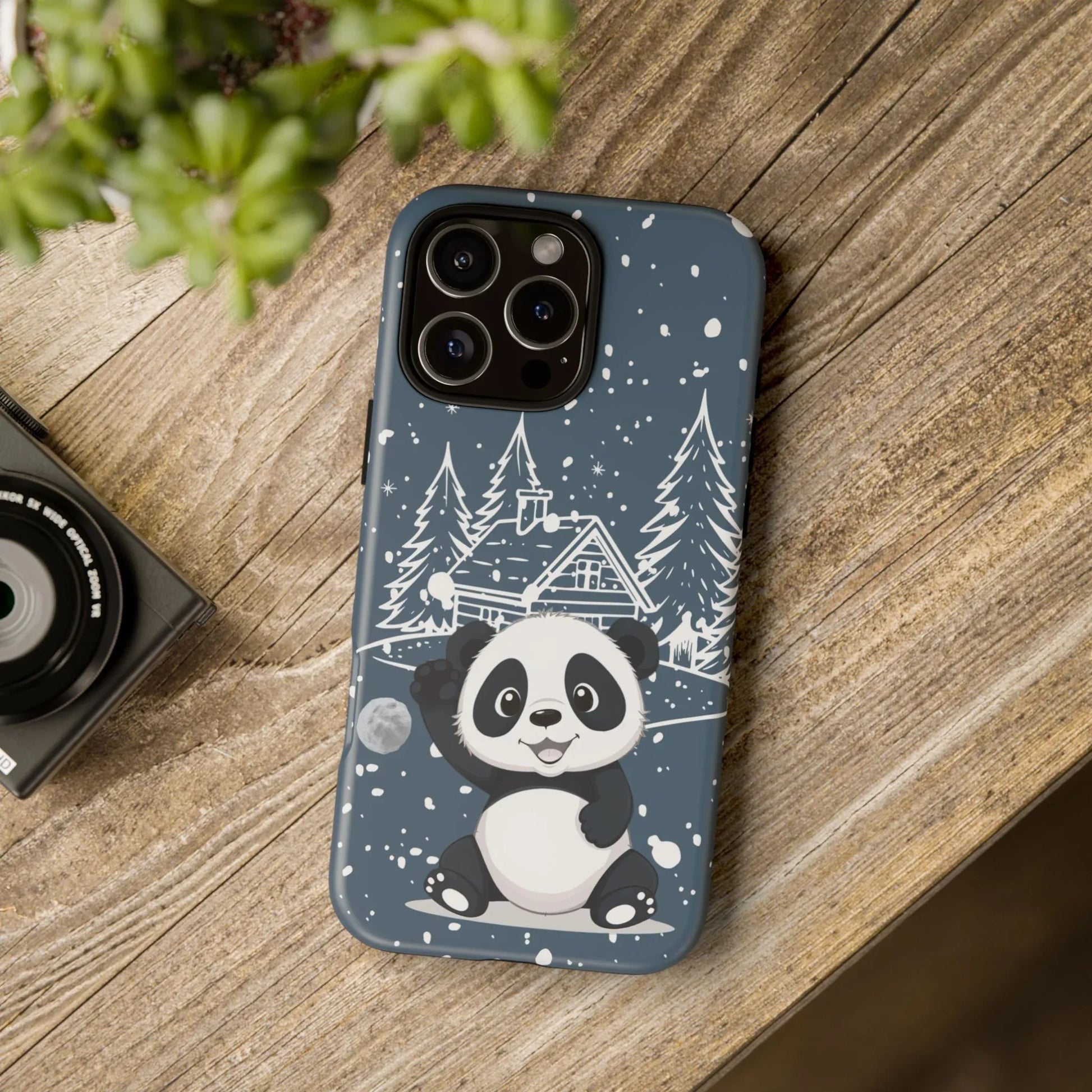 Cute Panda in a Winter Wonderland Phone Case for iPhone 8-17 - KARARMDESIGN